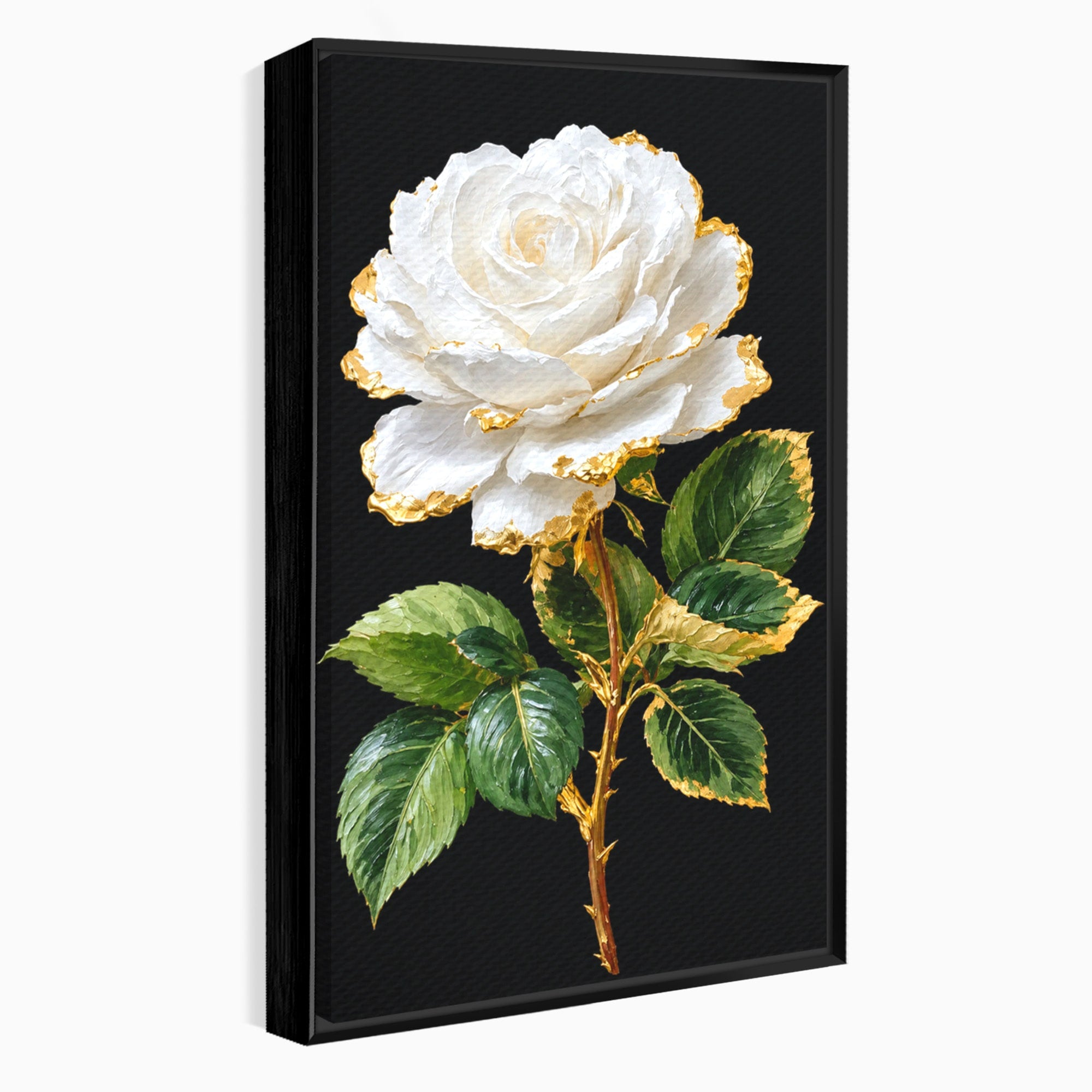 Tablou Canvas Premium LuxCanva® A1771, Trandafir Regal, Trandafir, Floral, Eleganta, Natură, Dormitor, Culori Vibrante