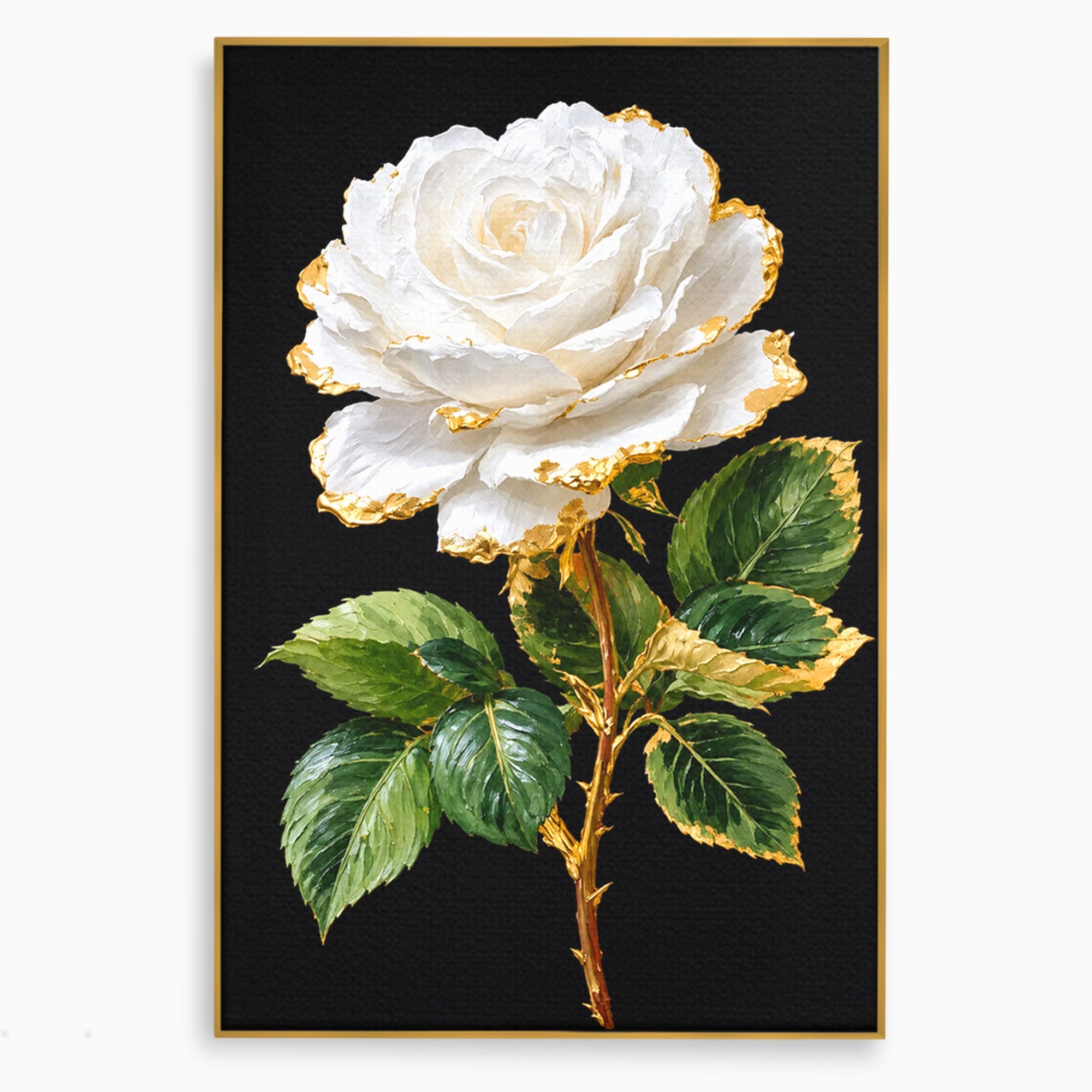 Tablou Canvas Premium LuxCanva® A1771, Trandafir Regal, Trandafir, Floral, Eleganta, Natură, Dormitor, Culori Vibrante