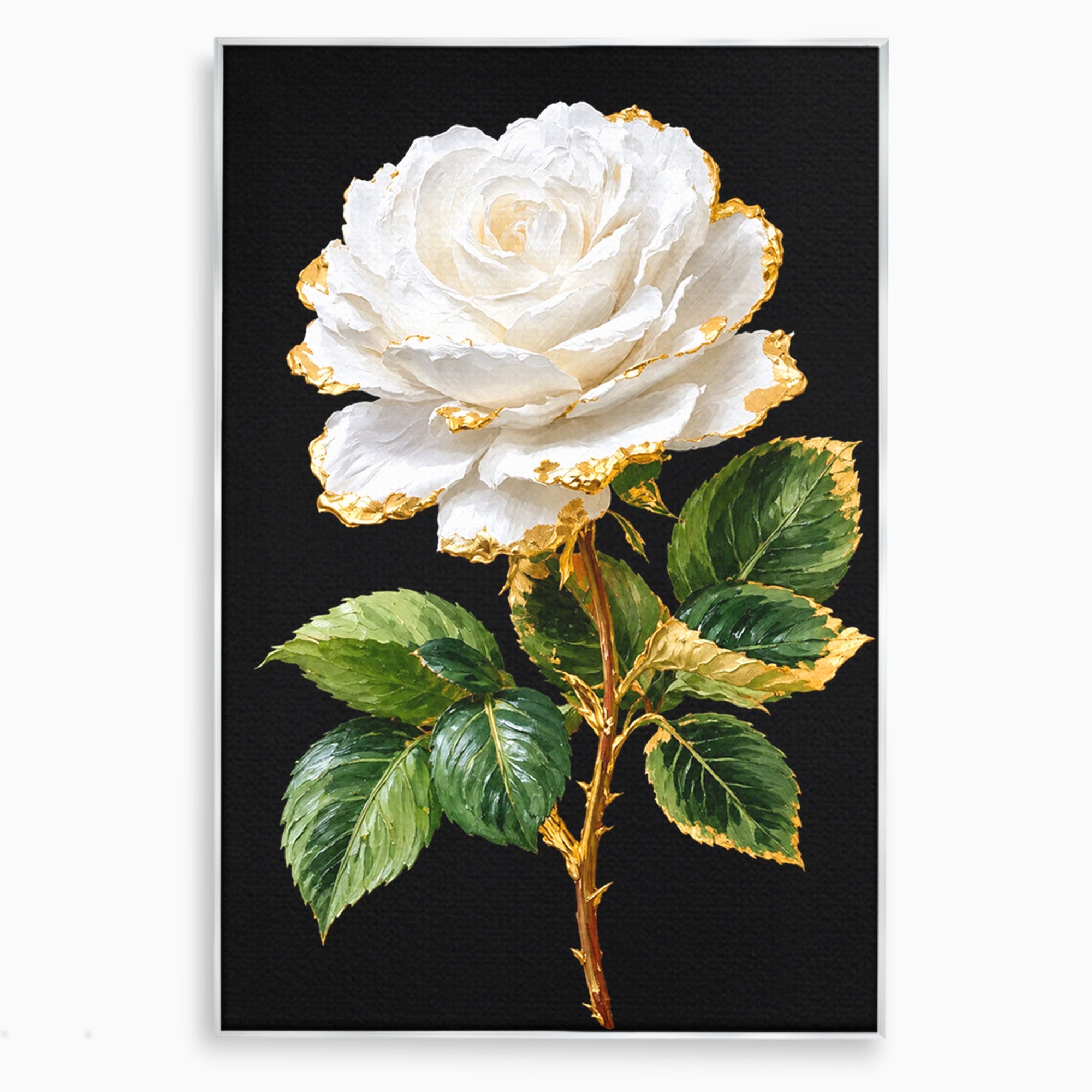 Tablou Canvas Premium LuxCanva® A1771, Trandafir Regal, Trandafir, Floral, Eleganta, Natură, Dormitor, Culori Vibrante