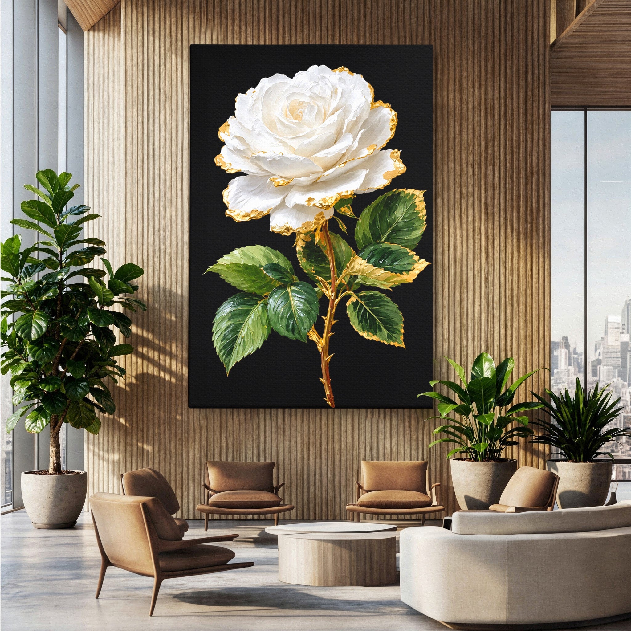Tablou Canvas Premium LuxCanva® A1771, Trandafir Regal, Trandafir, Floral, Eleganta, Natură, Dormitor, Culori Vibrante