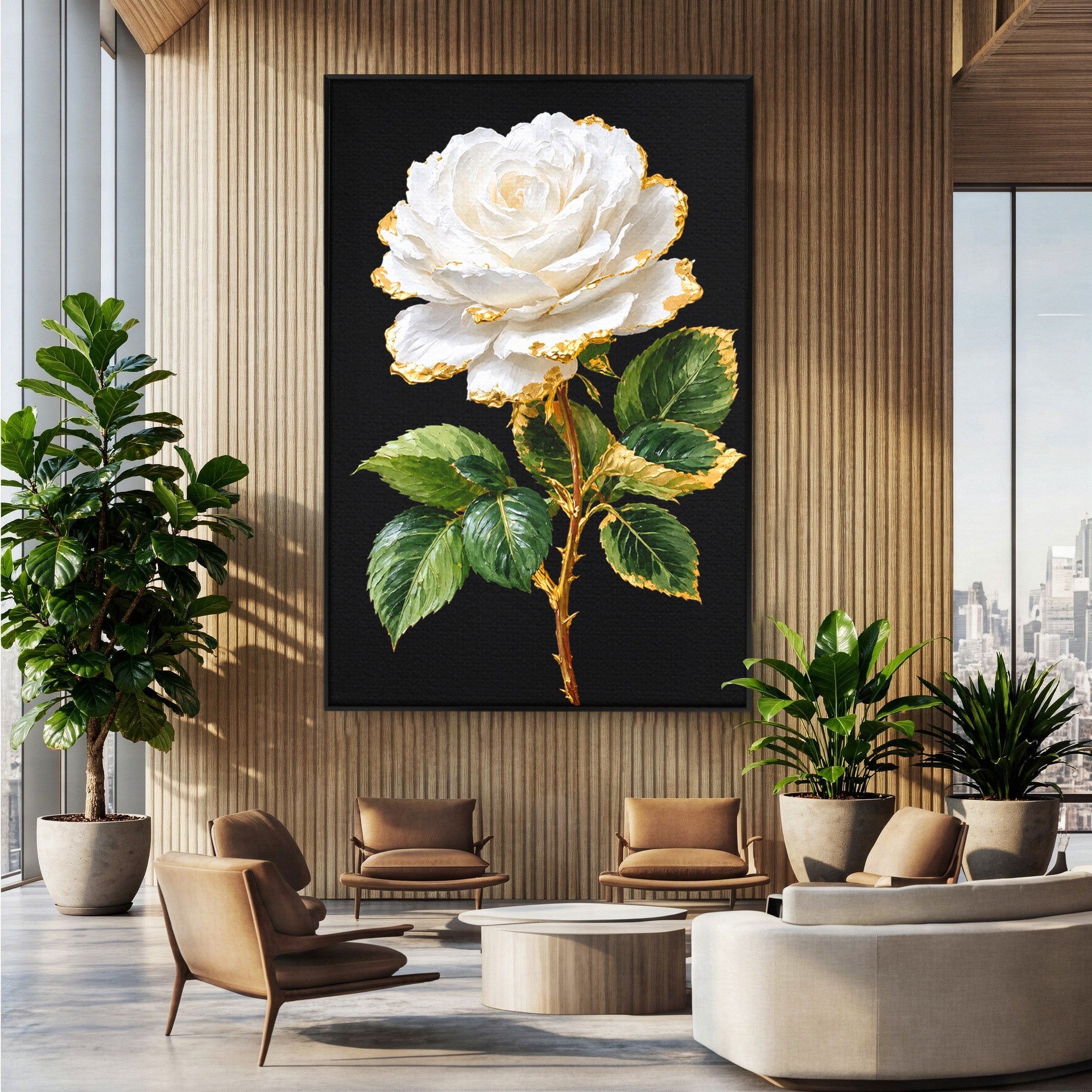 Tablou Canvas Premium LuxCanva® A1771, Trandafir Regal, Trandafir, Floral, Eleganta, Natură, Dormitor, Culori Vibrante