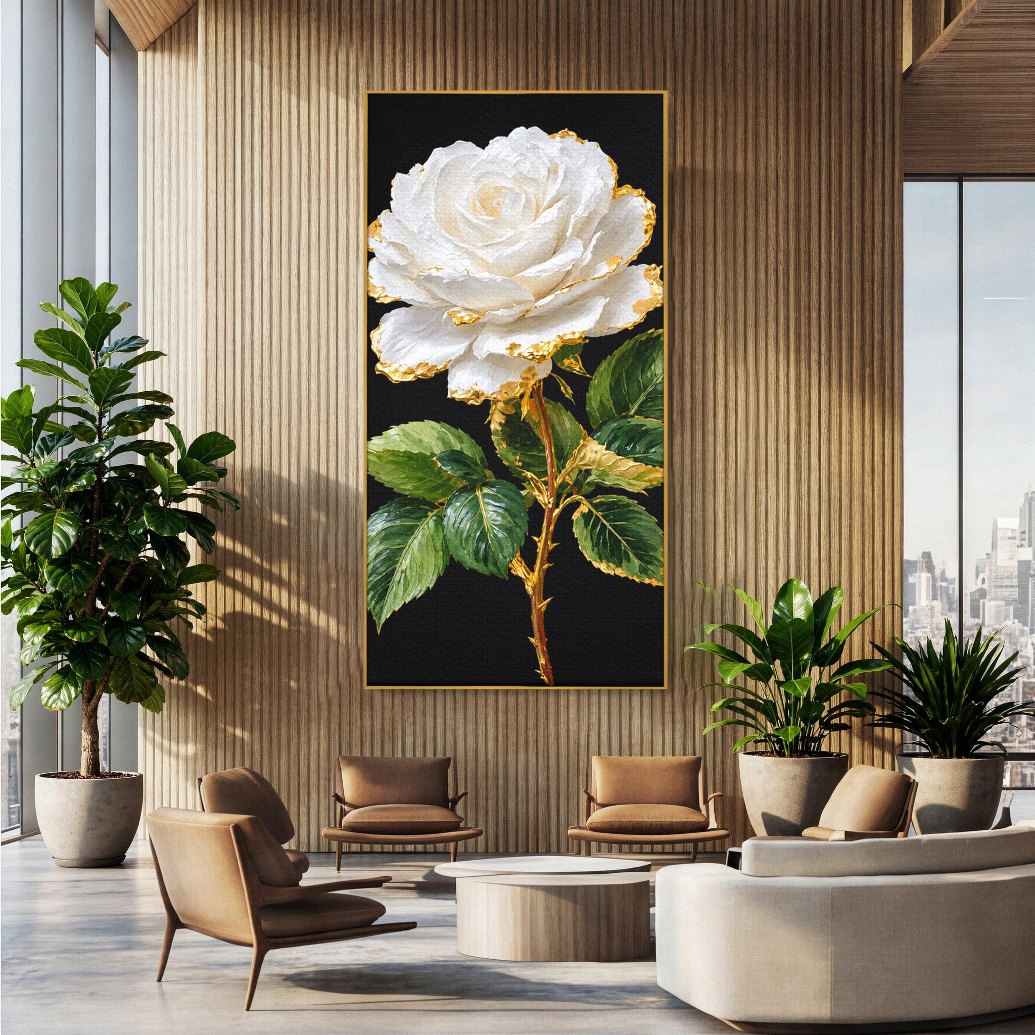 Tablou Canvas Premium LuxCanva® A1771, Trandafir Regal, Trandafir, Floral, Eleganta, Natură, Dormitor, Culori Vibrante