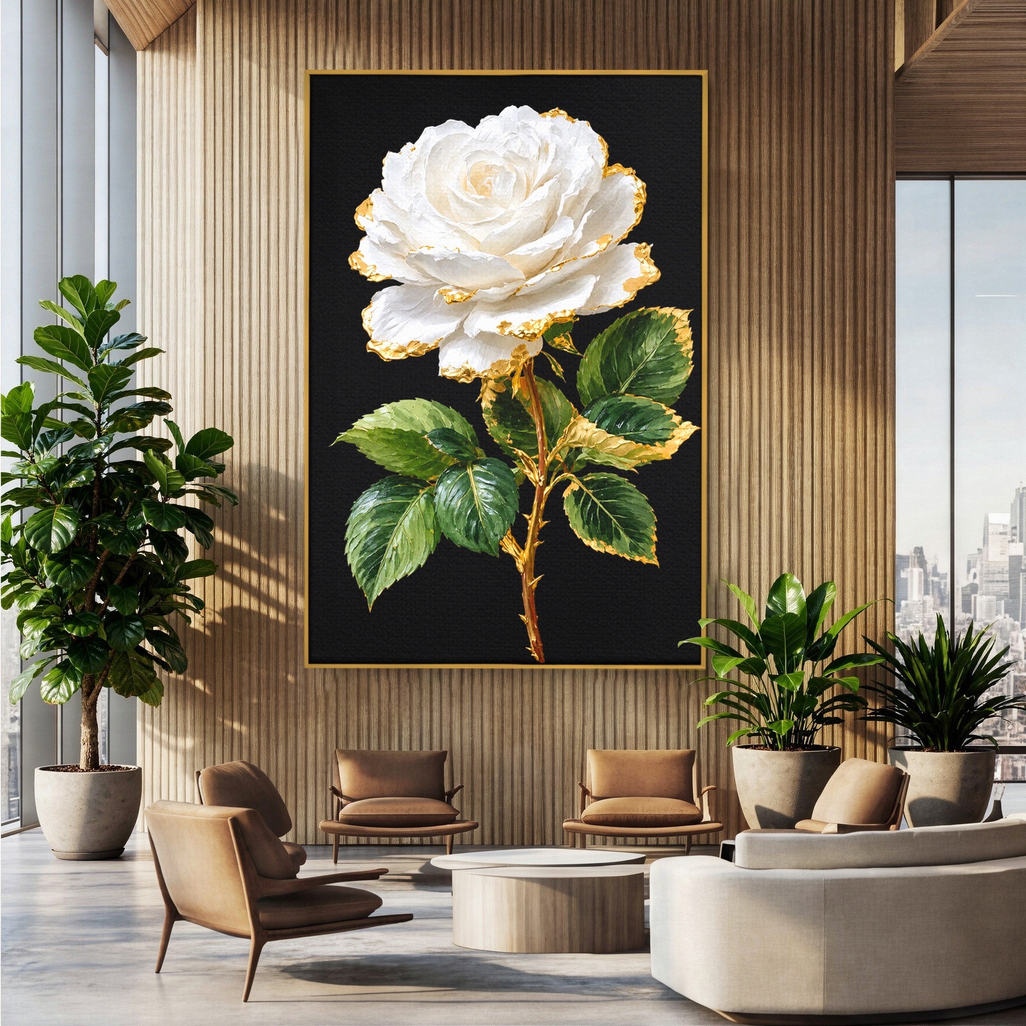 Tablou Canvas Premium LuxCanva® A1771, Trandafir Regal, Trandafir, Floral, Eleganta, Natură, Dormitor, Culori Vibrante