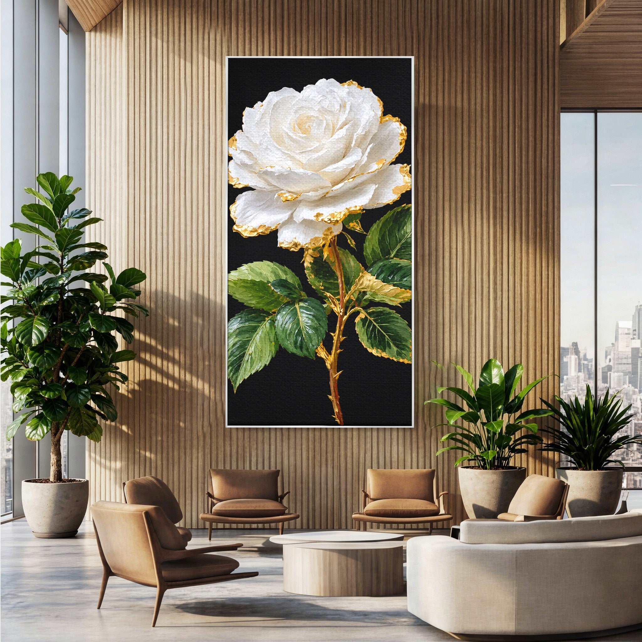 Tablou Canvas Premium LuxCanva® A1771, Trandafir Regal, Trandafir, Floral, Eleganta, Natură, Dormitor, Culori Vibrante