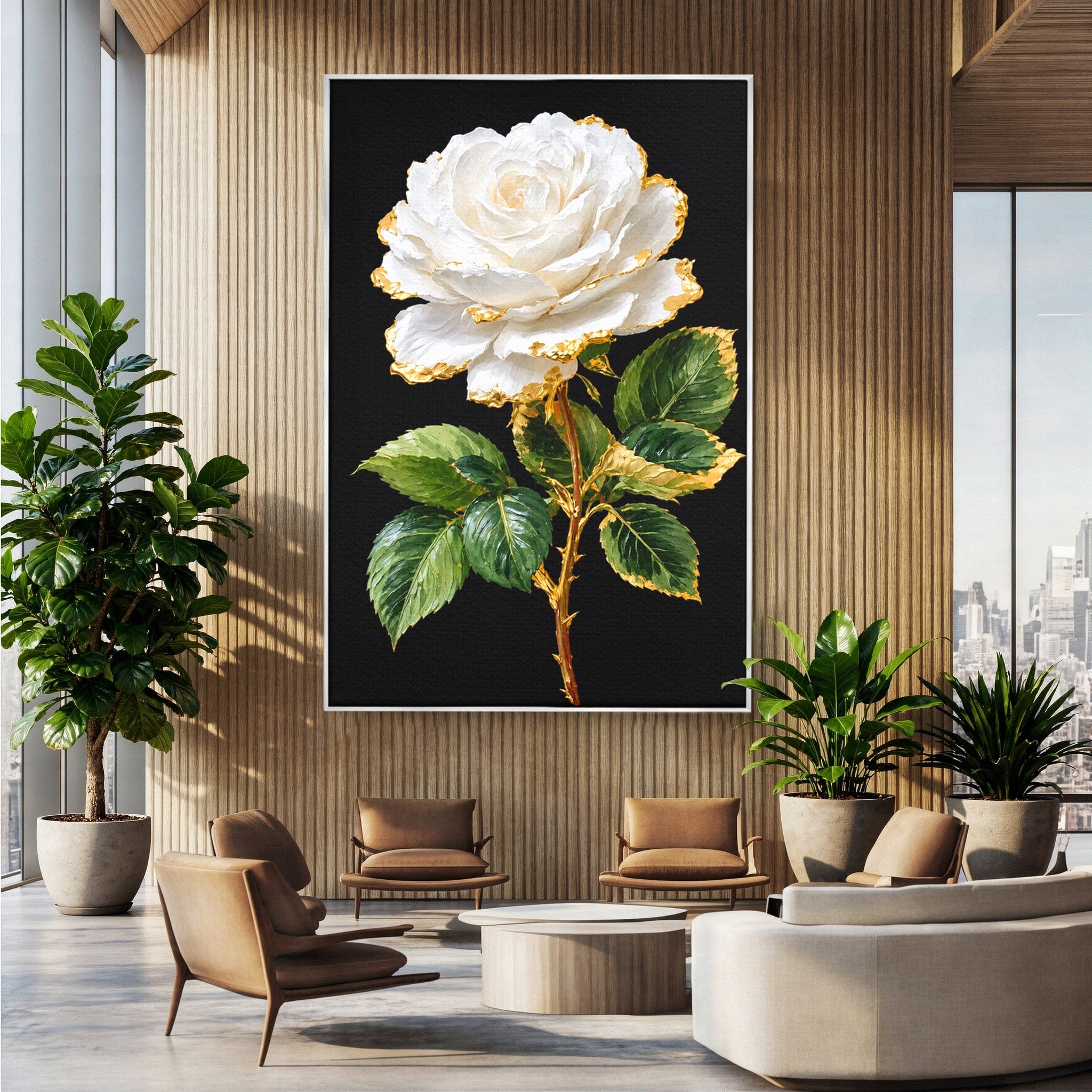 Tablou Canvas Premium LuxCanva® A1771, Trandafir Regal, Trandafir, Floral, Eleganta, Natură, Dormitor, Culori Vibrante