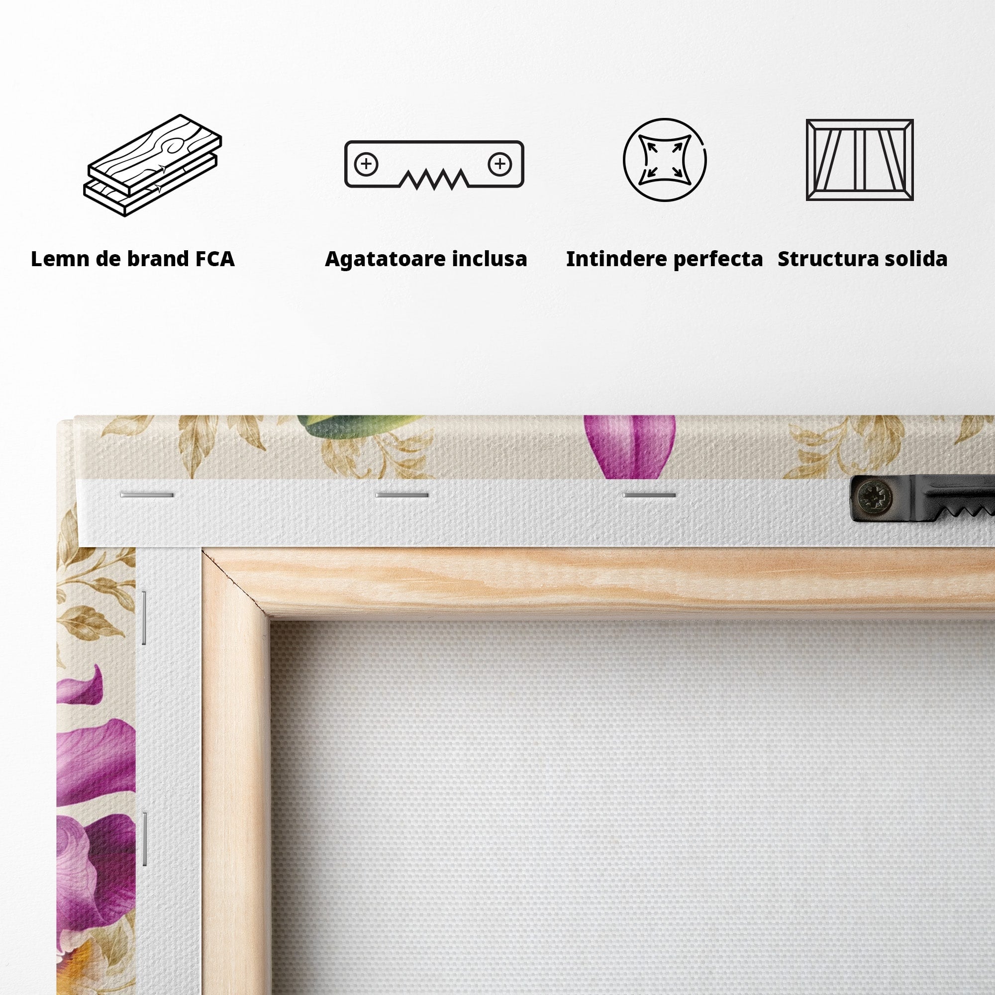Tablou Canvas Premium LuxCanva® A1772, Orhidee Magnifice, Orhidee, Floral, Natura, Eleganta, Dormitor, Culori Vibrante