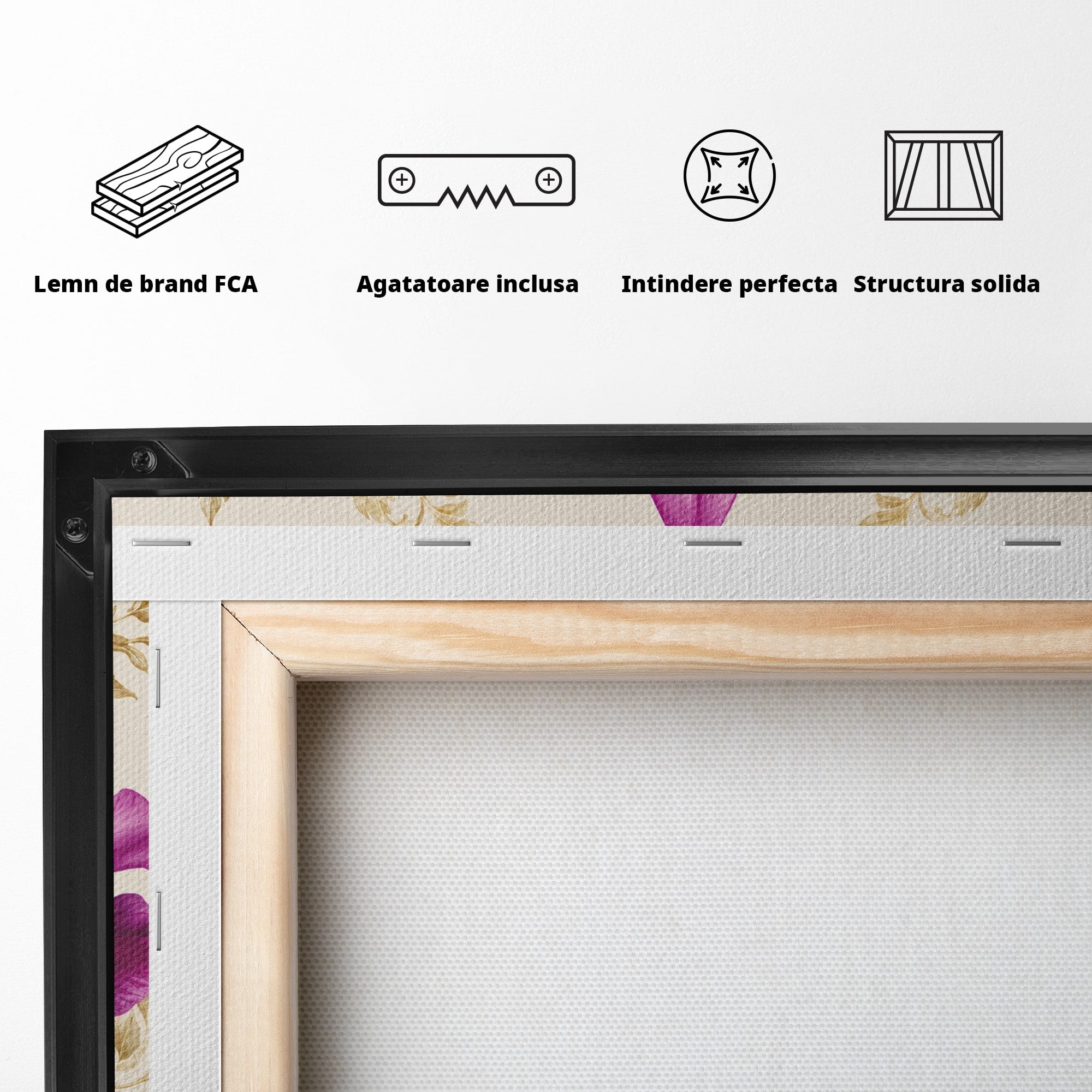 Tablou Canvas Premium LuxCanva® A1772, Orhidee Magnifice, Orhidee, Floral, Natura, Eleganta, Dormitor, Culori Vibrante