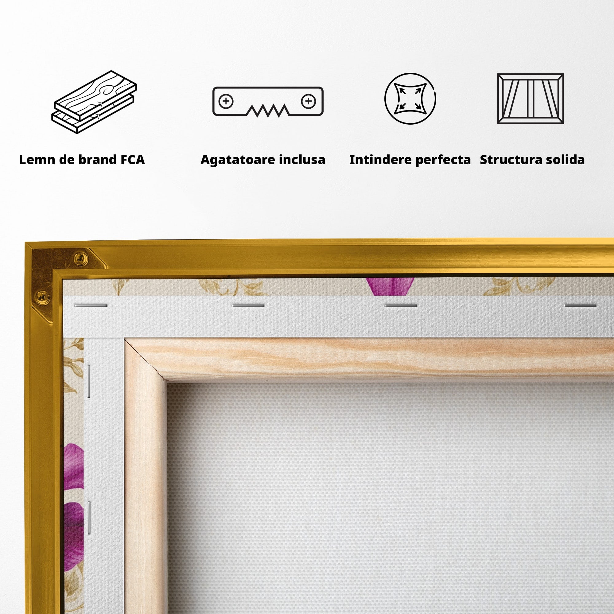 Tablou Canvas Premium LuxCanva® A1772, Orhidee Magnifice, Orhidee, Floral, Natura, Eleganta, Dormitor, Culori Vibrante