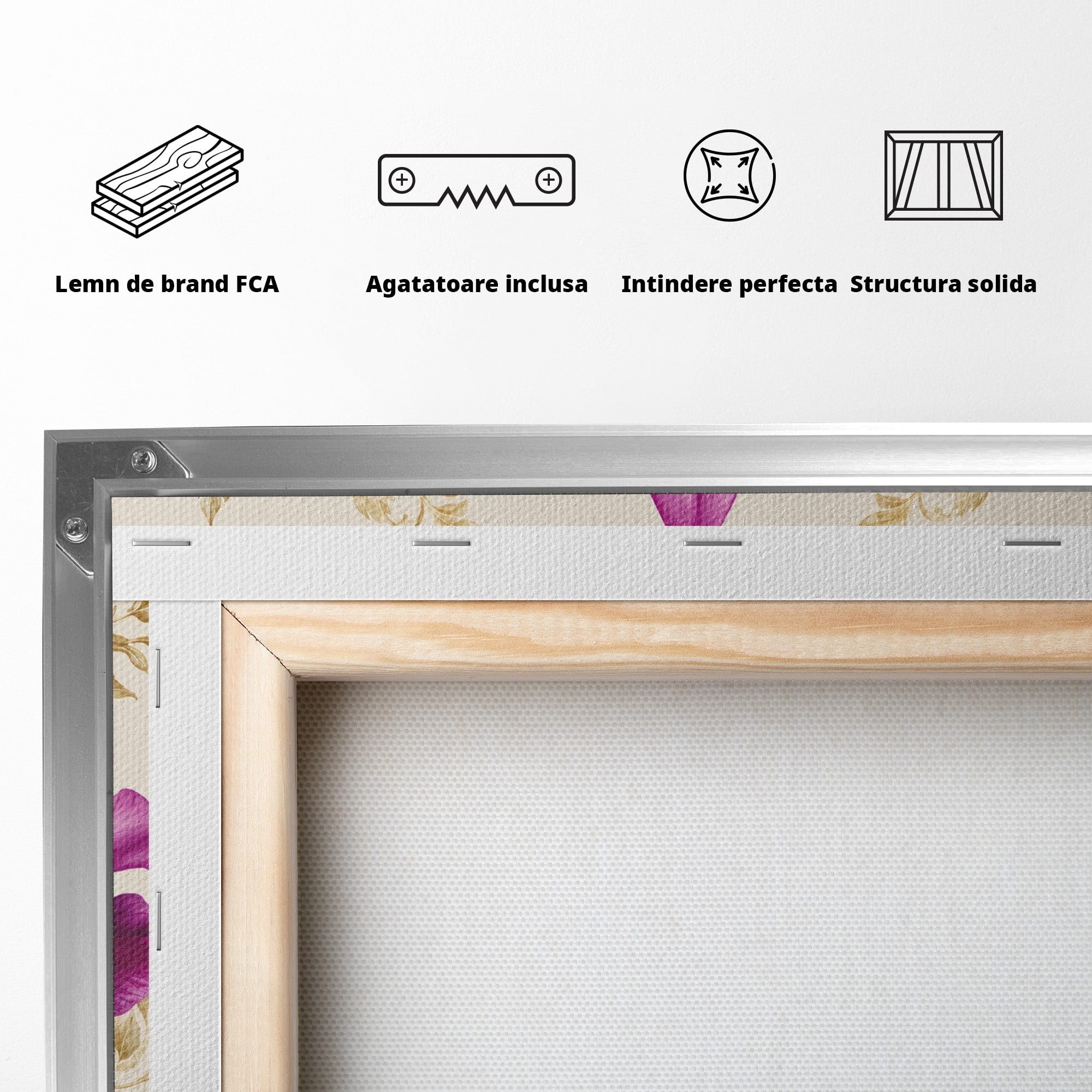 Tablou Canvas Premium LuxCanva® A1772, Orhidee Magnifice, Orhidee, Floral, Natura, Eleganta, Dormitor, Culori Vibrante