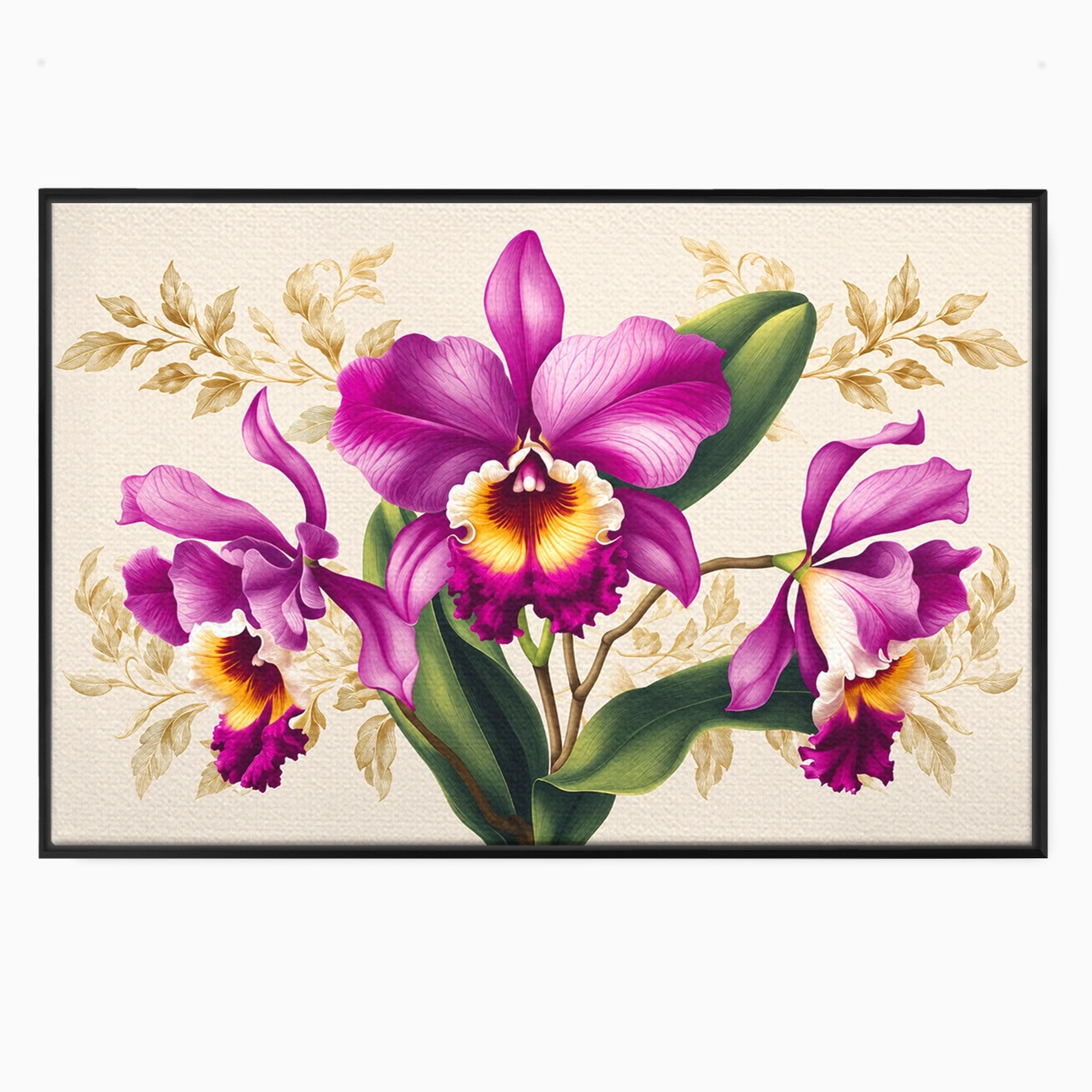 Tablou Canvas Premium LuxCanva® A1772, Orhidee Magnifice, Orhidee, Floral, Natura, Eleganta, Dormitor, Culori Vibrante