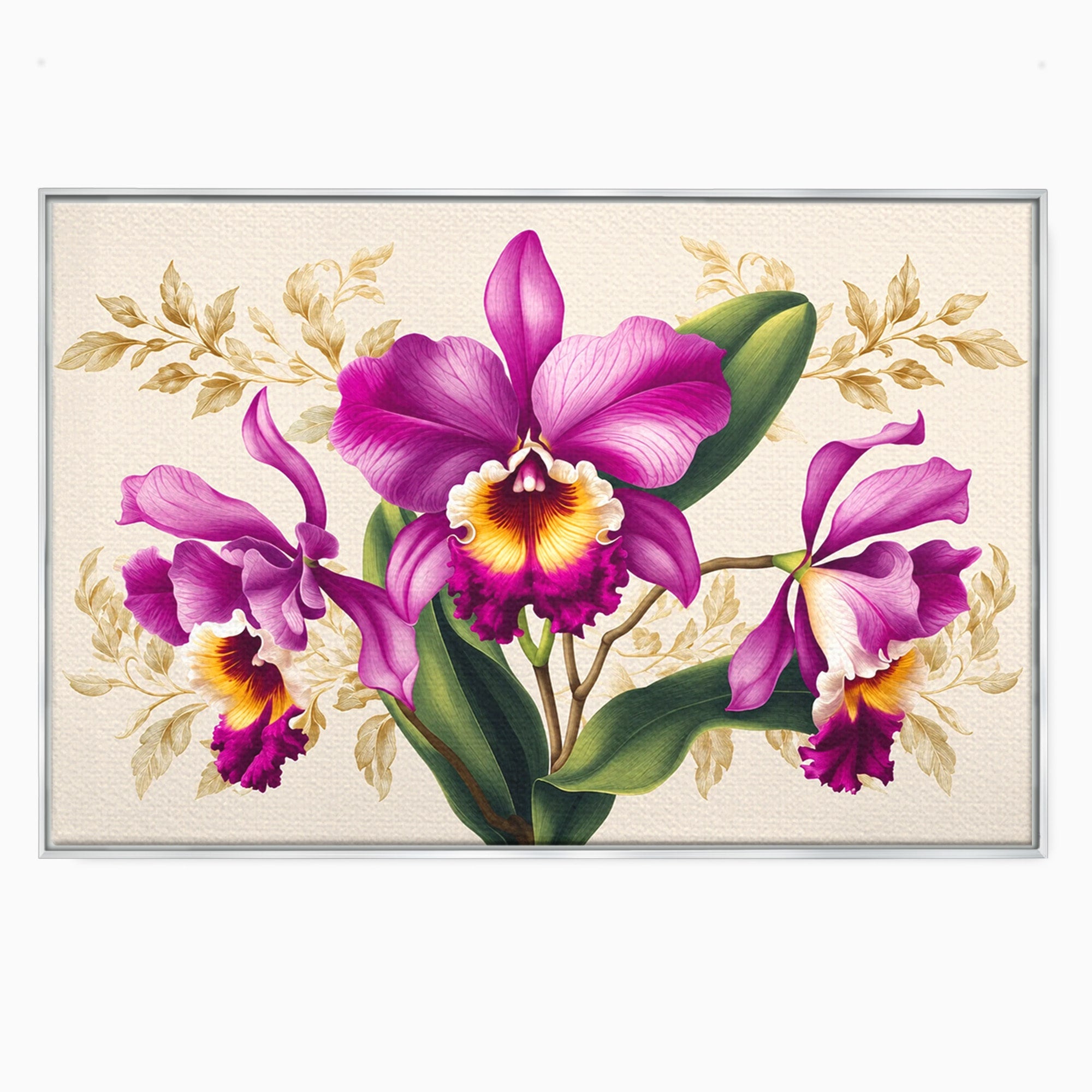 Tablou Canvas Premium LuxCanva® A1772, Orhidee Magnifice, Orhidee, Floral, Natura, Eleganta, Dormitor, Culori Vibrante