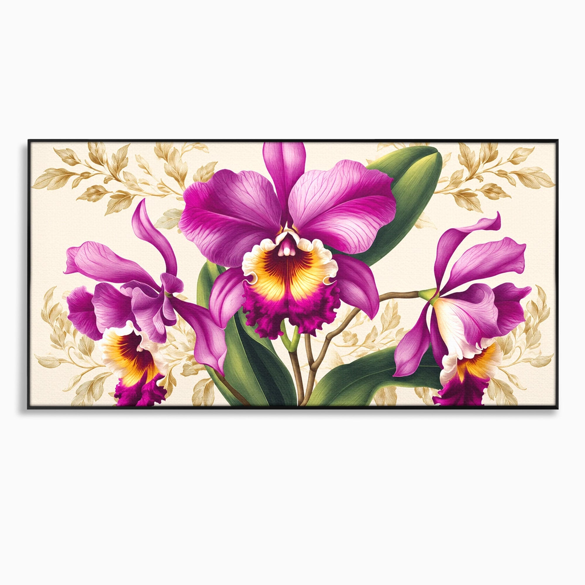 Tablou Canvas Premium LuxCanva® A1772, Orhidee Magnifice, Orhidee, Floral, Natura, Eleganta, Dormitor, Culori Vibrante