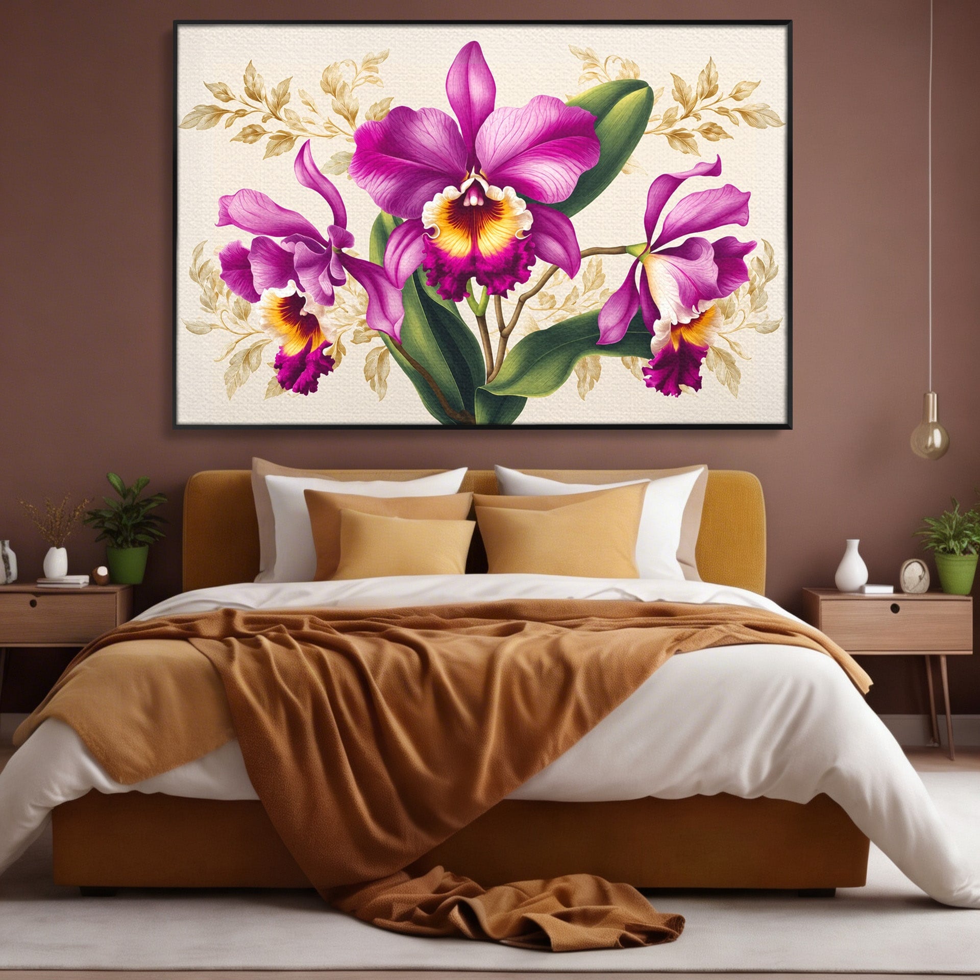 Tablou Canvas Premium LuxCanva® A1772, Orhidee Magnifice, Orhidee, Floral, Natura, Eleganta, Dormitor, Culori Vibrante