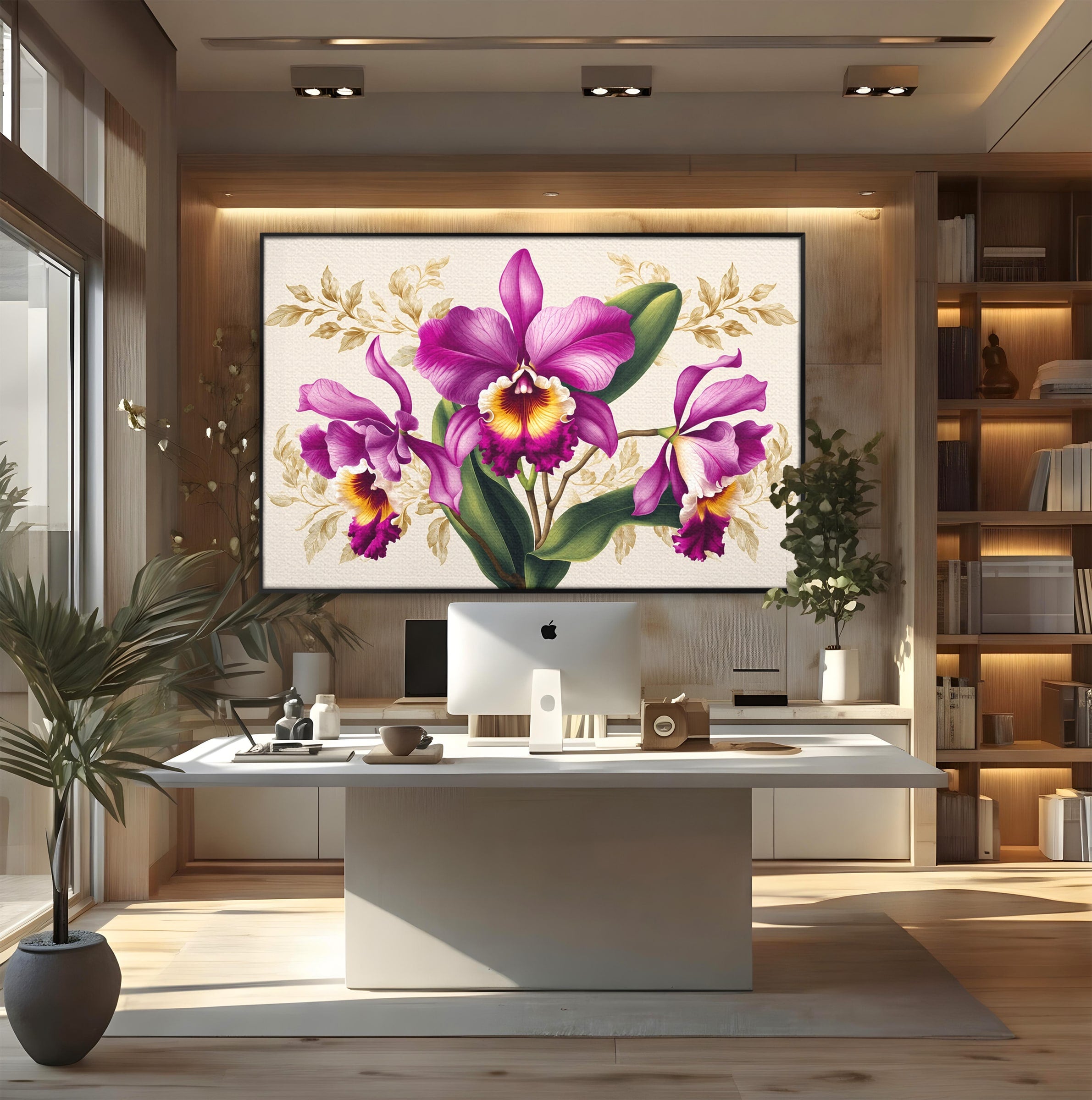 Tablou Canvas Premium LuxCanva® A1772, Orhidee Magnifice, Orhidee, Floral, Natura, Eleganta, Dormitor, Culori Vibrante