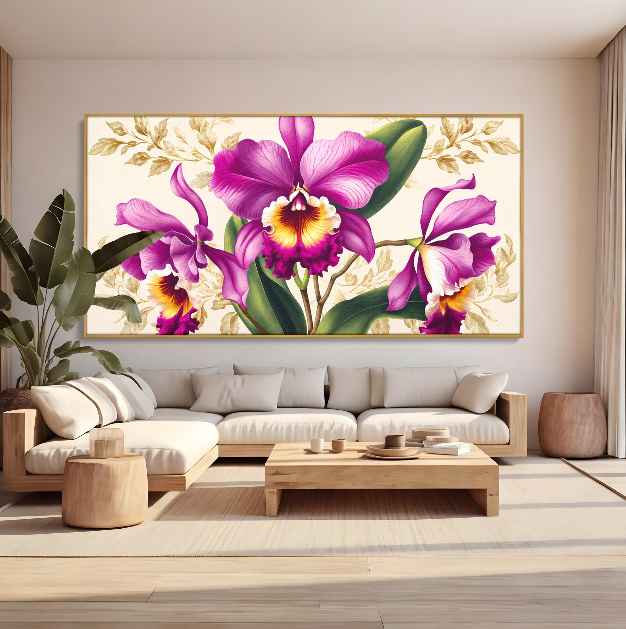 Tablou Canvas Premium LuxCanva® A1772, Orhidee Magnifice, Orhidee, Floral, Natura, Eleganta, Dormitor, Culori Vibrante