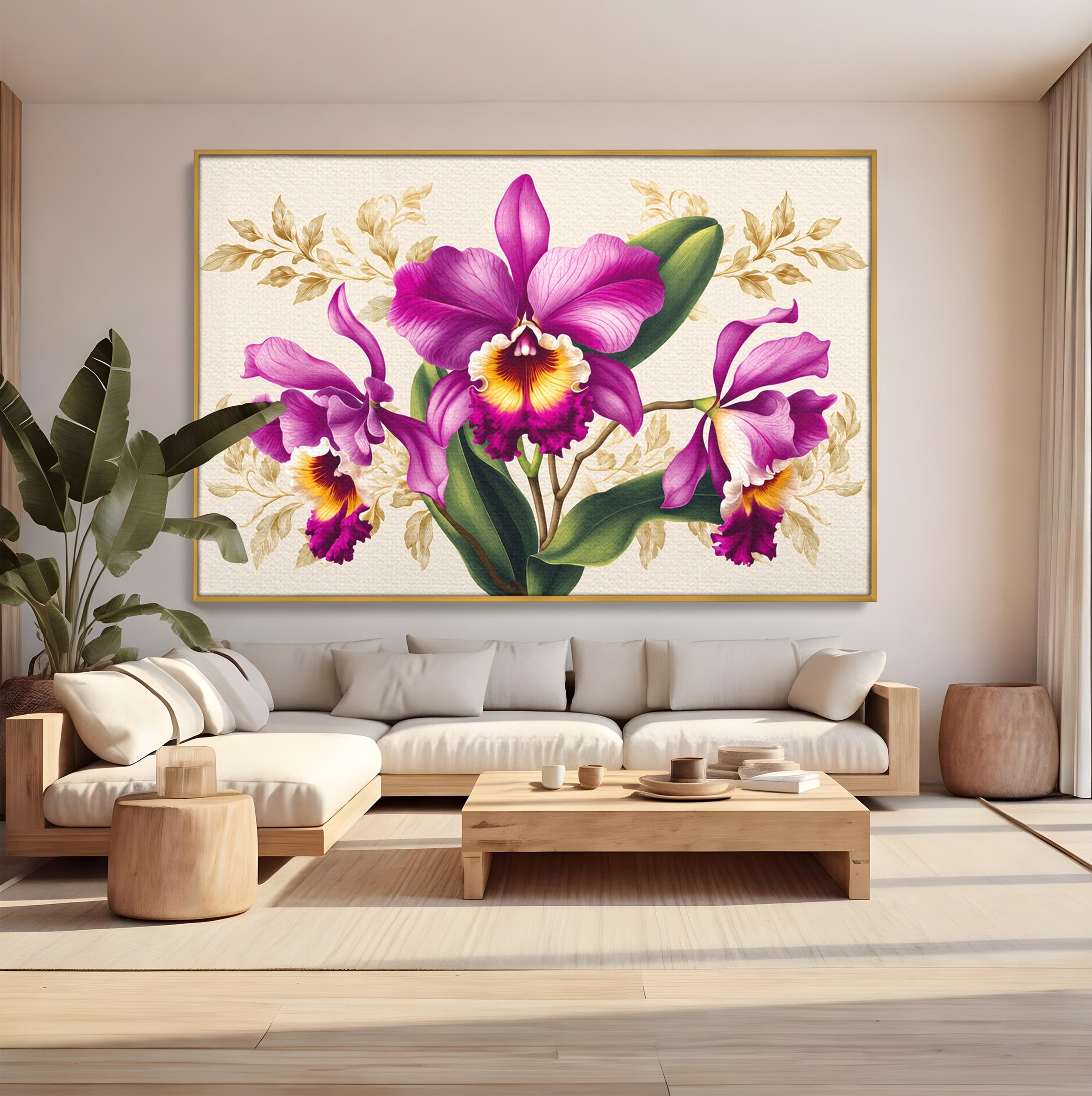 Tablou Canvas Premium LuxCanva® A1772, Orhidee Magnifice, Orhidee, Floral, Natura, Eleganta, Dormitor, Culori Vibrante