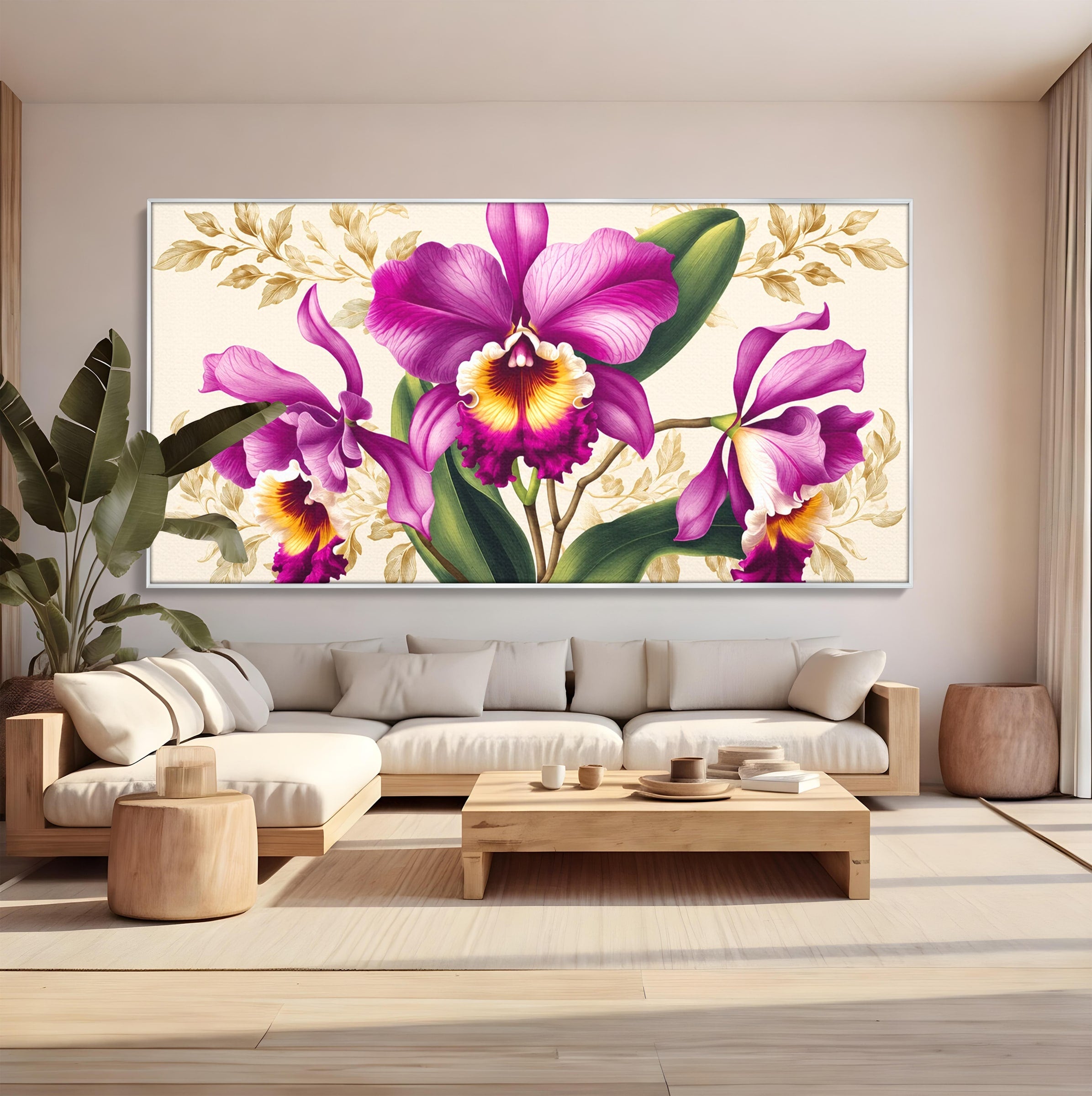 Tablou Canvas Premium LuxCanva® A1772, Orhidee Magnifice, Orhidee, Floral, Natura, Eleganta, Dormitor, Culori Vibrante