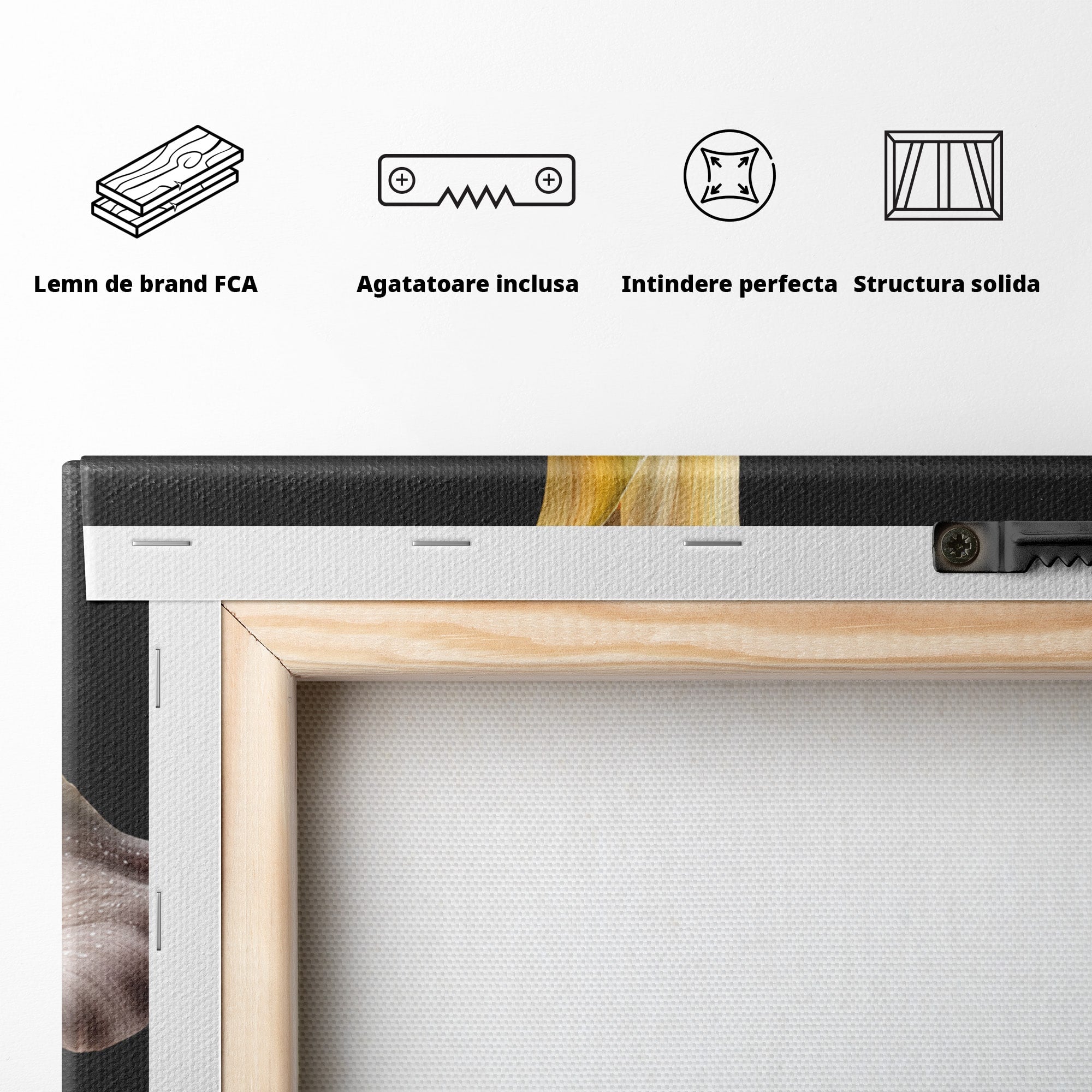 Tablou Canvas Premium LuxCanva® A1776, Crini Eleganti, Crini, Flori, Eleganta, Living, Dormitor, Culori Vibrante