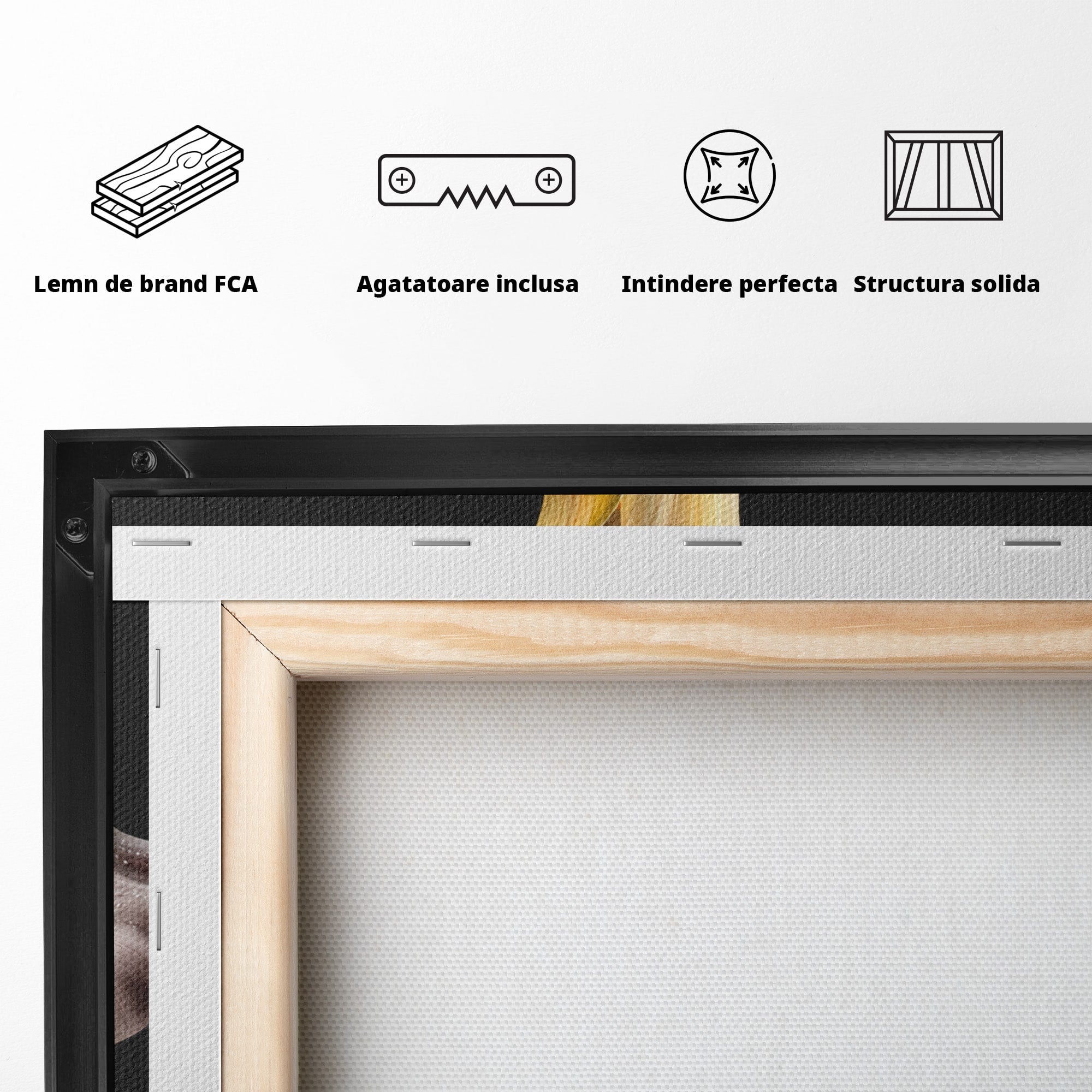Tablou Canvas Premium LuxCanva® A1776, Crini Eleganti, Crini, Flori, Eleganta, Living, Dormitor, Culori Vibrante