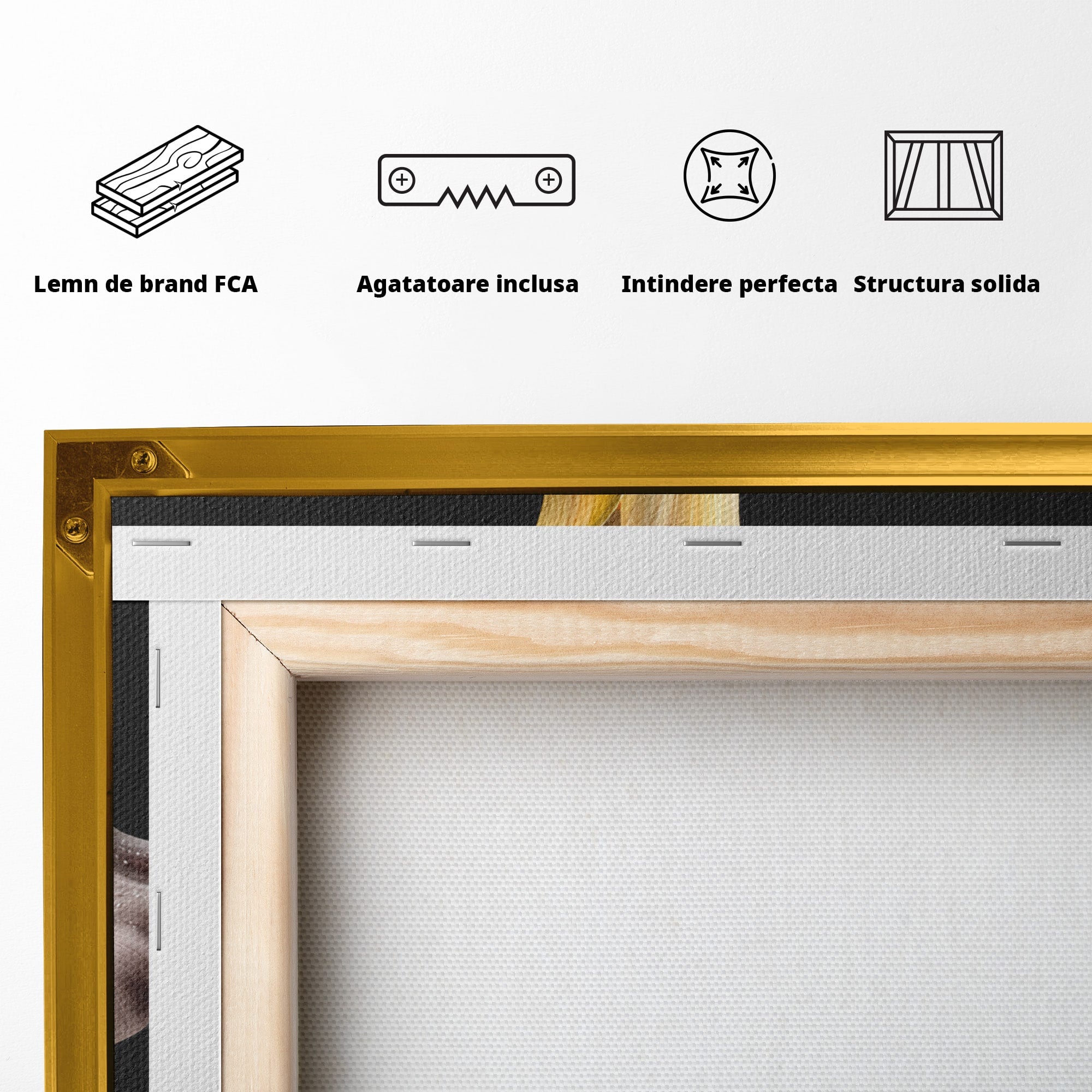 Tablou Canvas Premium LuxCanva® A1776, Crini Eleganti, Crini, Flori, Eleganta, Living, Dormitor, Culori Vibrante