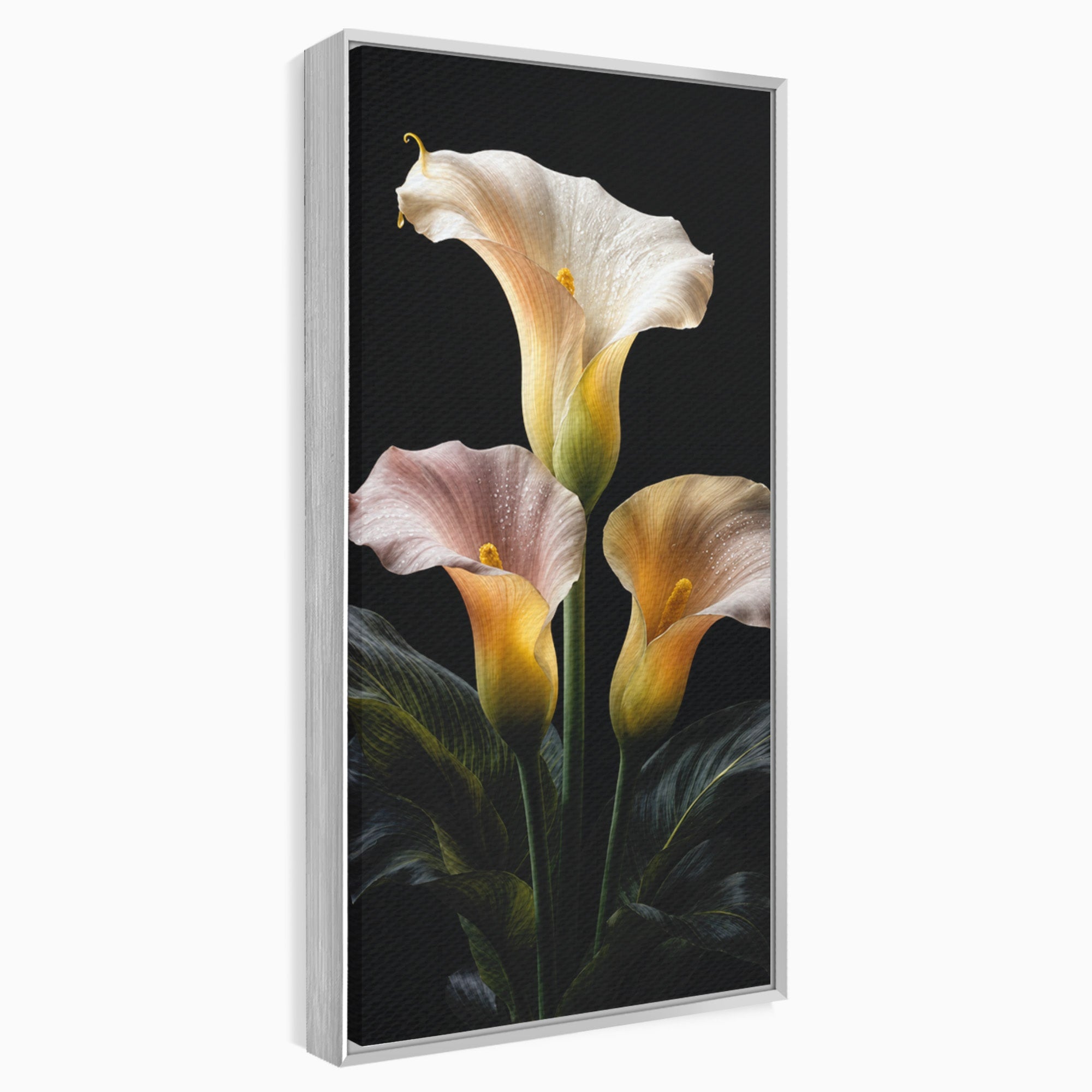 Tablou Canvas Premium LuxCanva® A1776, Crini Eleganti, Crini, Flori, Eleganta, Living, Dormitor, Culori Vibrante