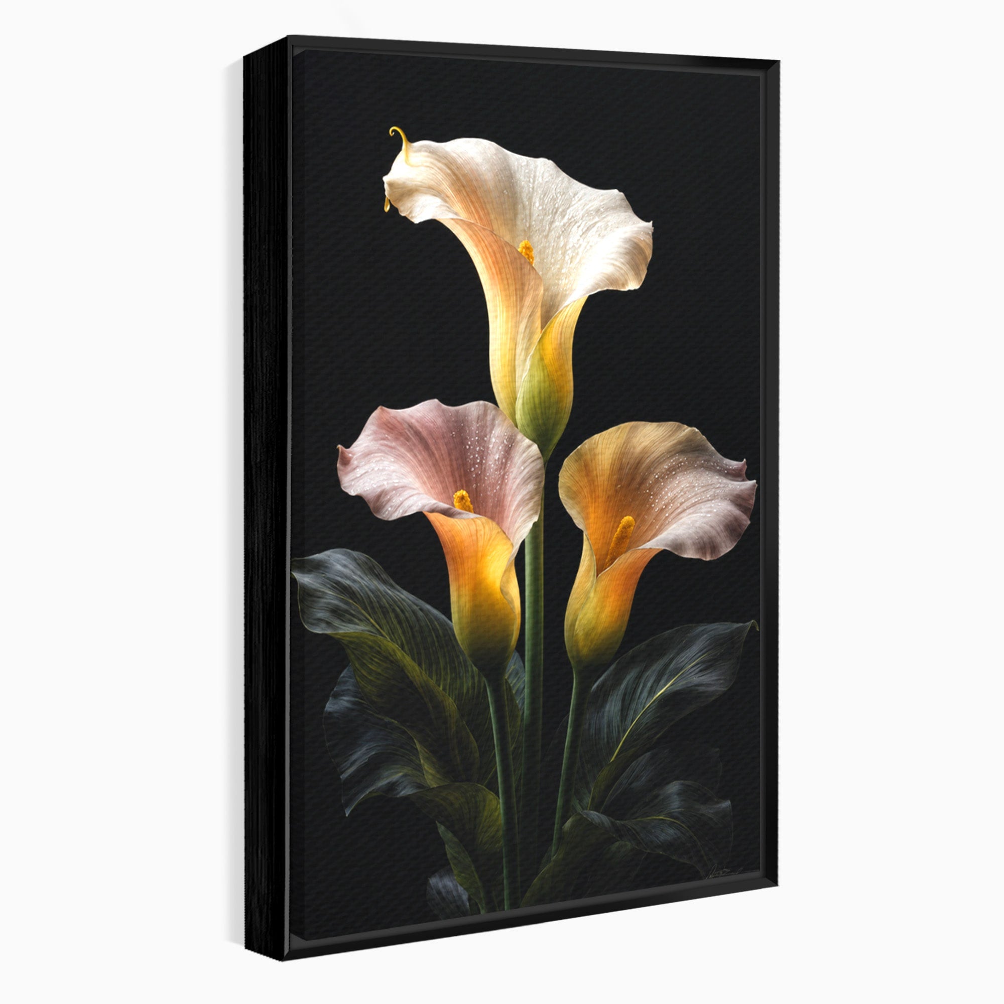 Tablou Canvas Premium LuxCanva® A1776, Crini Eleganti, Crini, Flori, Eleganta, Living, Dormitor, Culori Vibrante