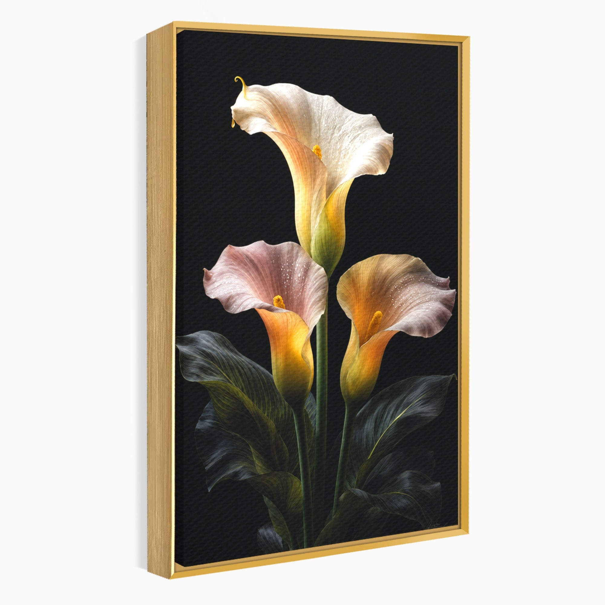 Tablou Canvas Premium LuxCanva® A1776, Crini Eleganti, Crini, Flori, Eleganta, Living, Dormitor, Culori Vibrante