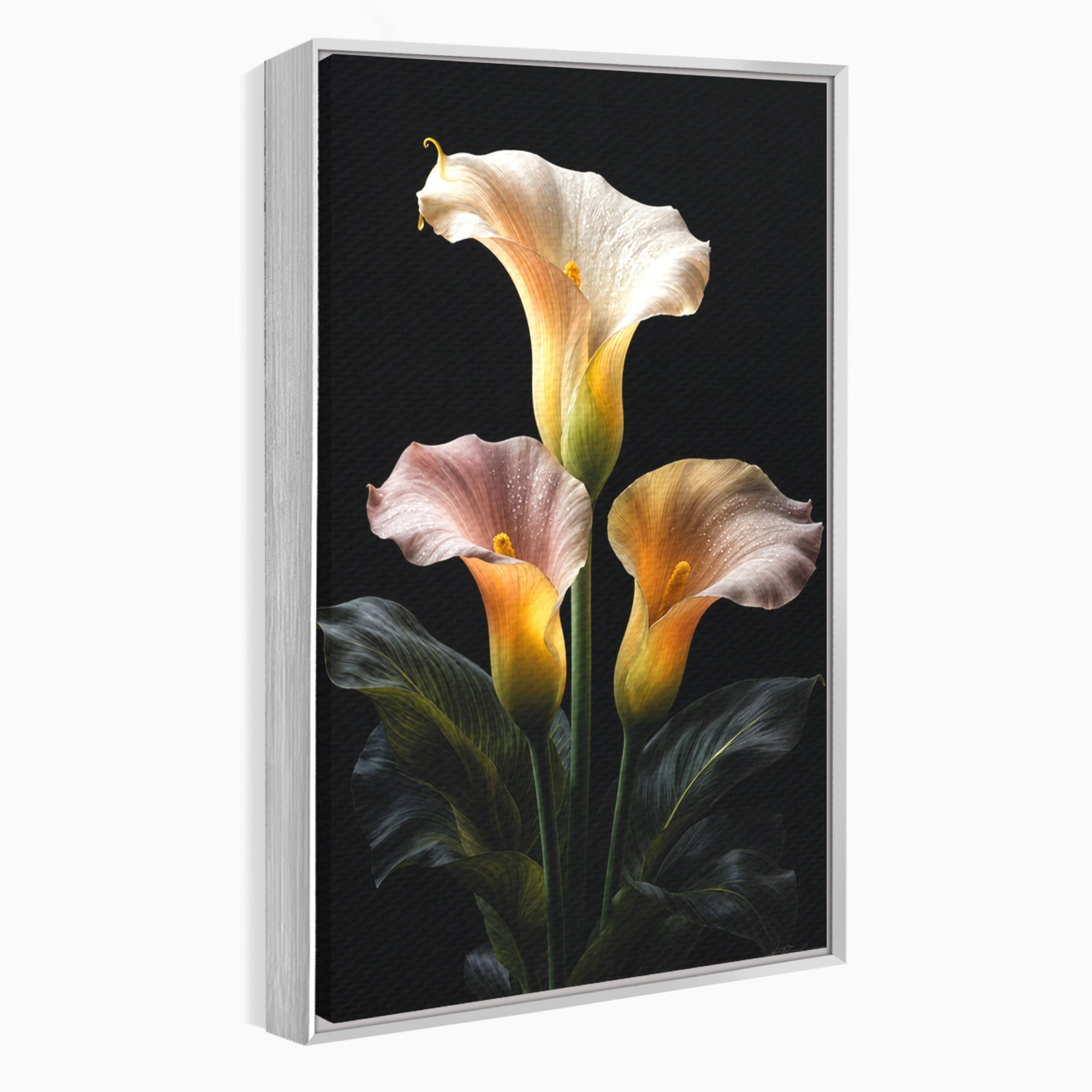 Tablou Canvas Premium LuxCanva® A1776, Crini Eleganti, Crini, Flori, Eleganta, Living, Dormitor, Culori Vibrante