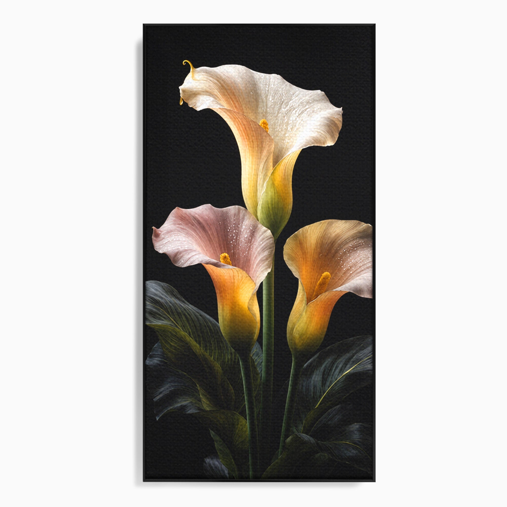 Tablou Canvas Premium LuxCanva® A1776, Crini Eleganti, Crini, Flori, Eleganta, Living, Dormitor, Culori Vibrante