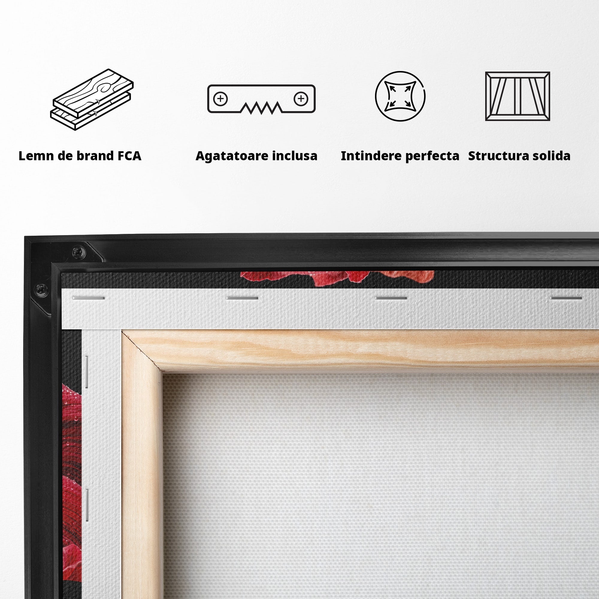 Tablou Canvas Premium LuxCanva® A1777, Floare De Hibiscus, Floare, Hibiscus, Eleganta, Dormitor, Living, Culori Vibrante