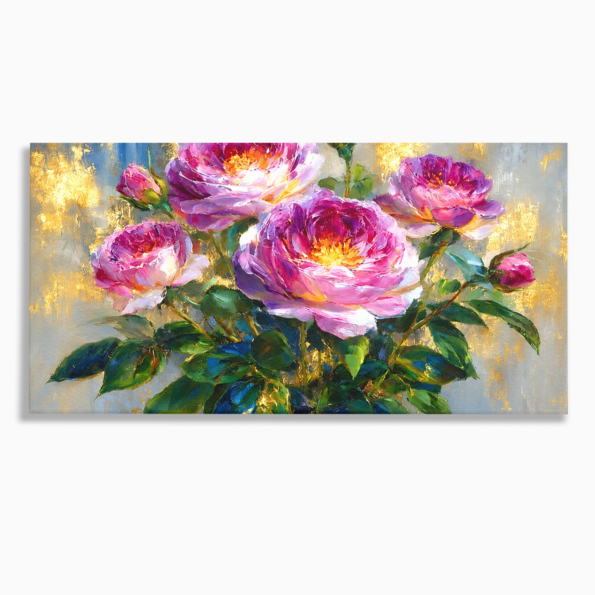 Tablou Canvas Premium LuxCanva® A1779, Buchet De Trandafiri, Trandafiri, Flori, Natura, Elegant, Living, Culori Vibrante