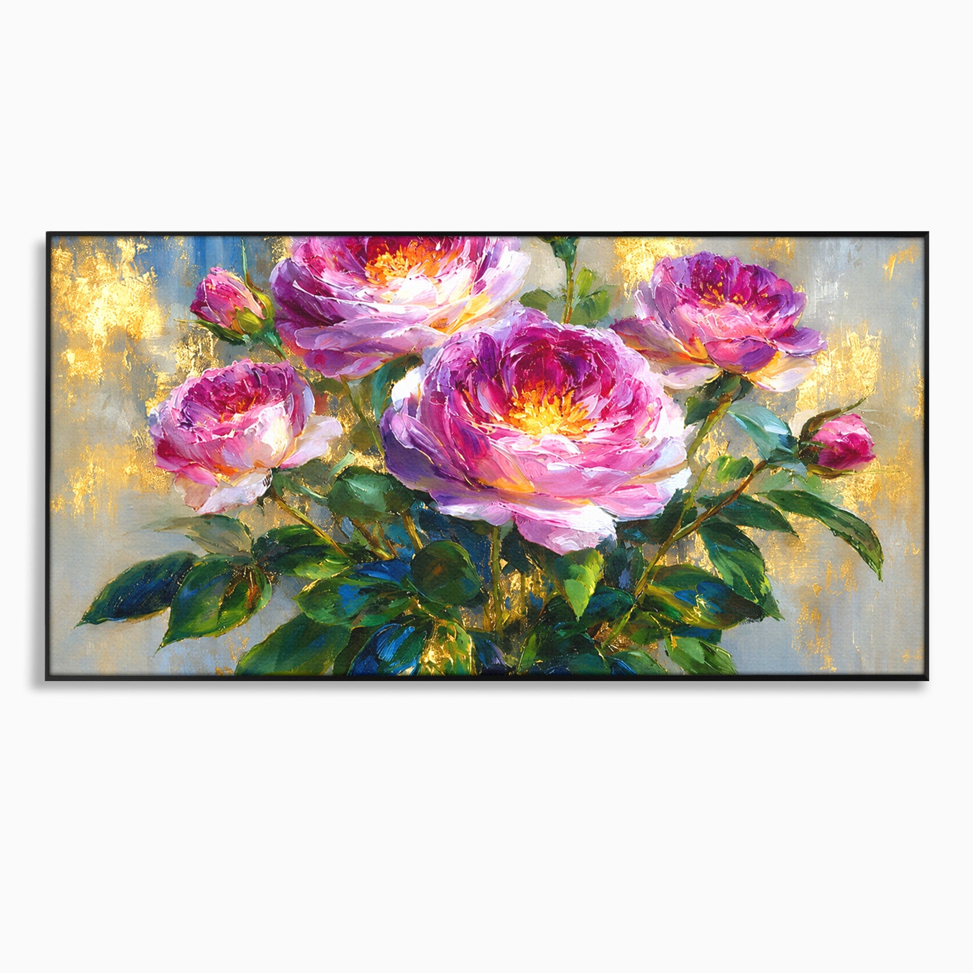 Tablou Canvas Premium LuxCanva® A1779, Buchet De Trandafiri, Trandafiri, Flori, Natura, Elegant, Living, Culori Vibrante