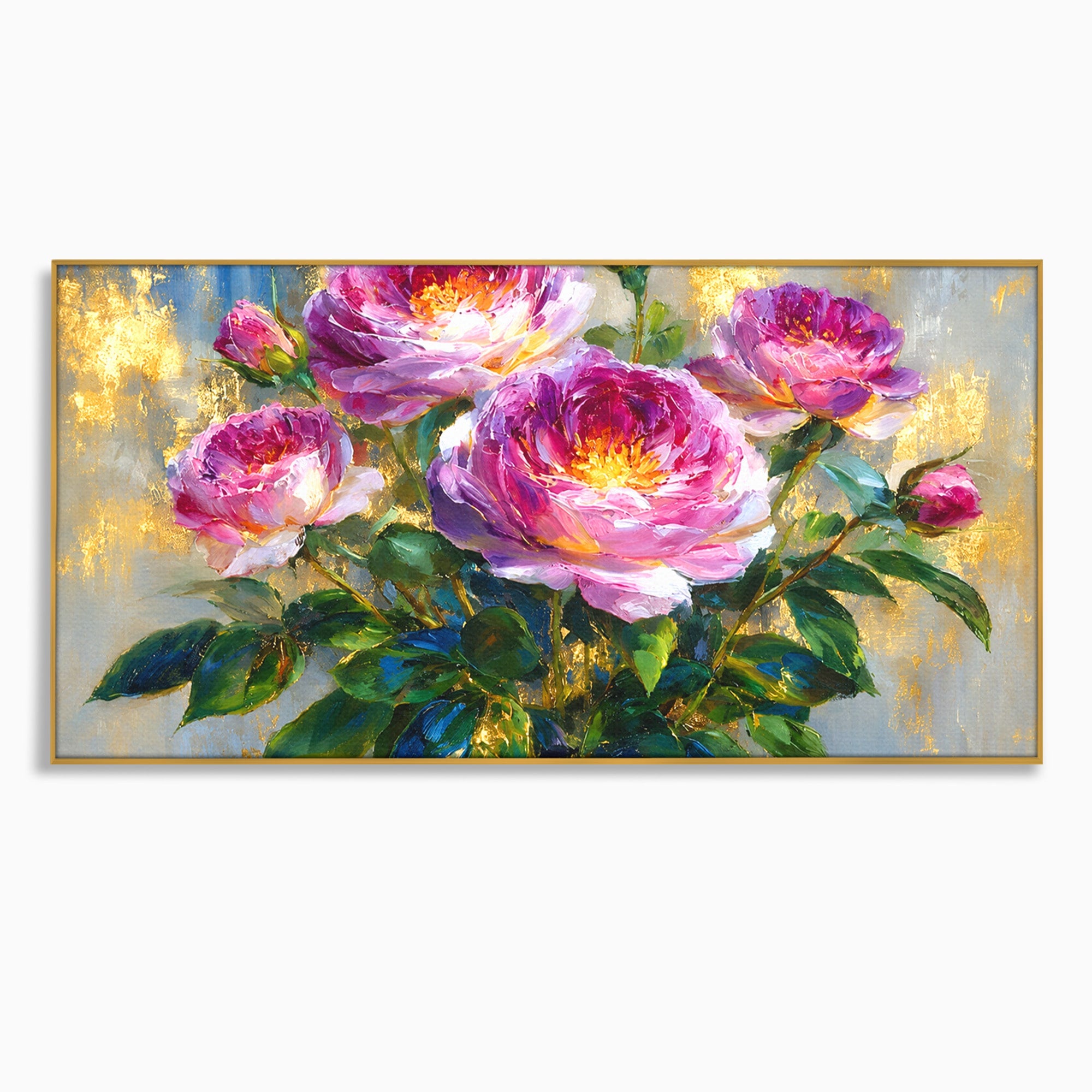 Tablou Canvas Premium LuxCanva® A1779, Buchet De Trandafiri, Trandafiri, Flori, Natura, Elegant, Living, Culori Vibrante