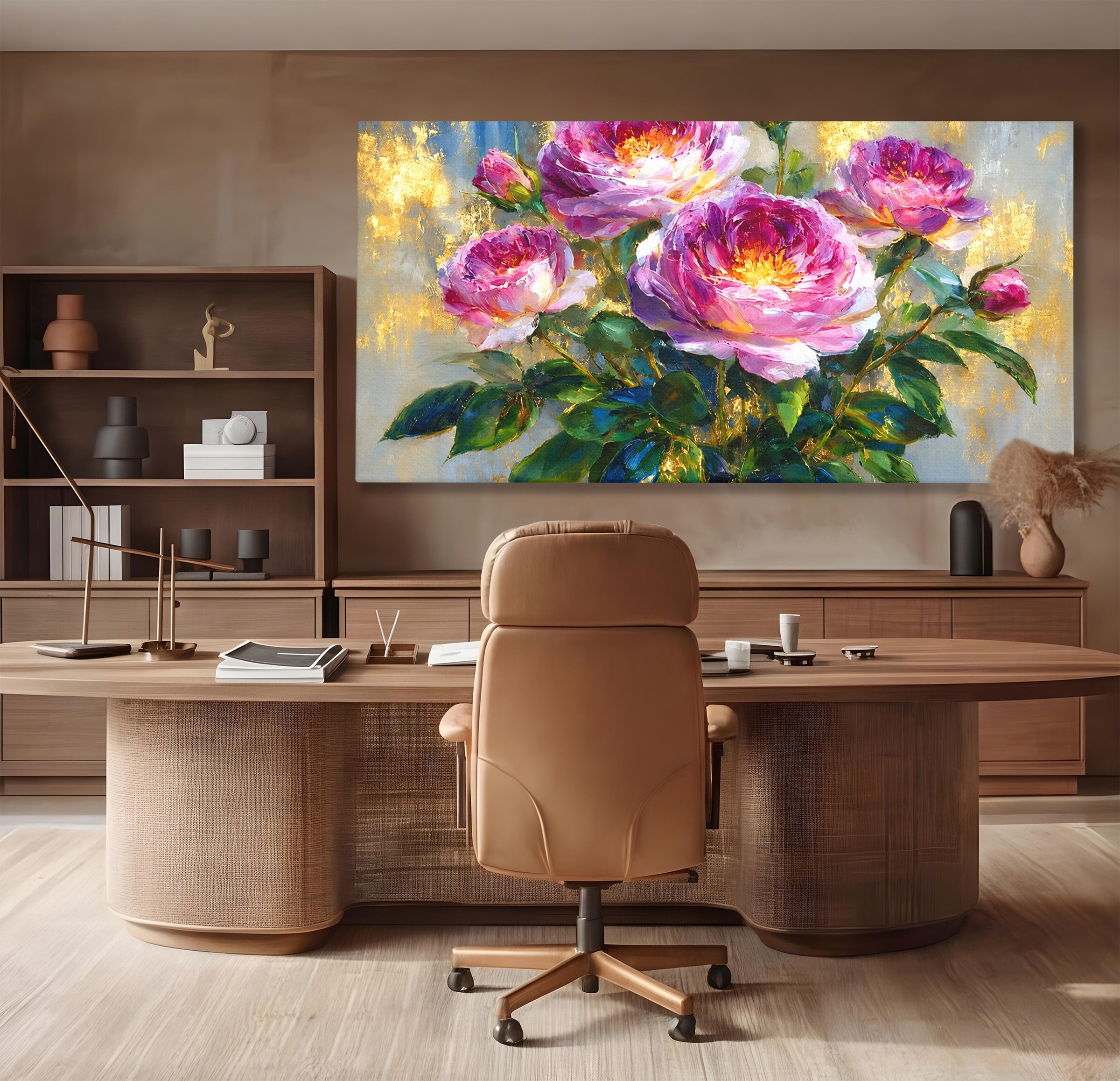 Tablou Canvas Premium LuxCanva® A1779, Buchet De Trandafiri, Trandafiri, Flori, Natura, Elegant, Living, Culori Vibrante