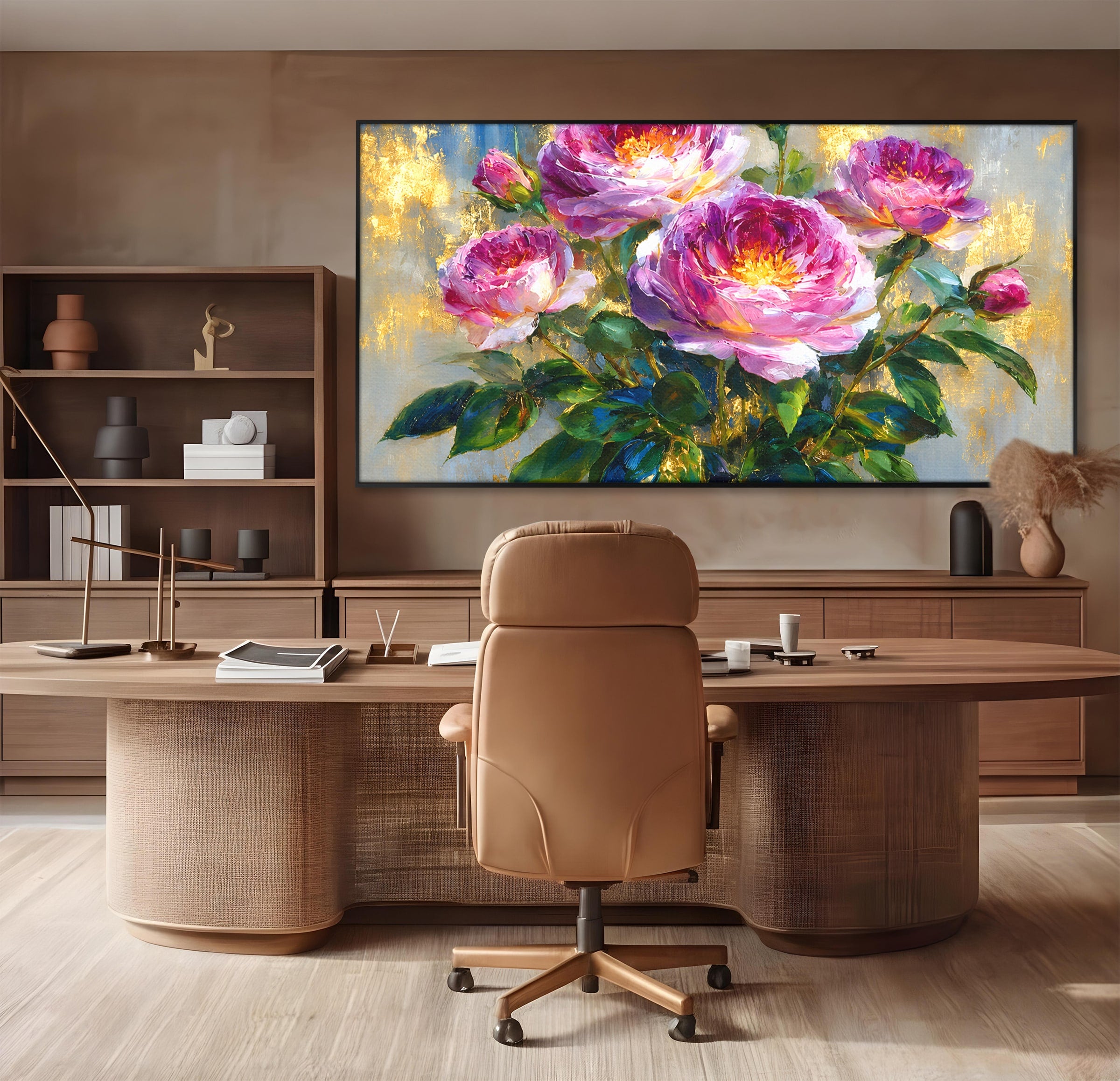Tablou Canvas Premium LuxCanva® A1779, Buchet De Trandafiri, Trandafiri, Flori, Natura, Elegant, Living, Culori Vibrante