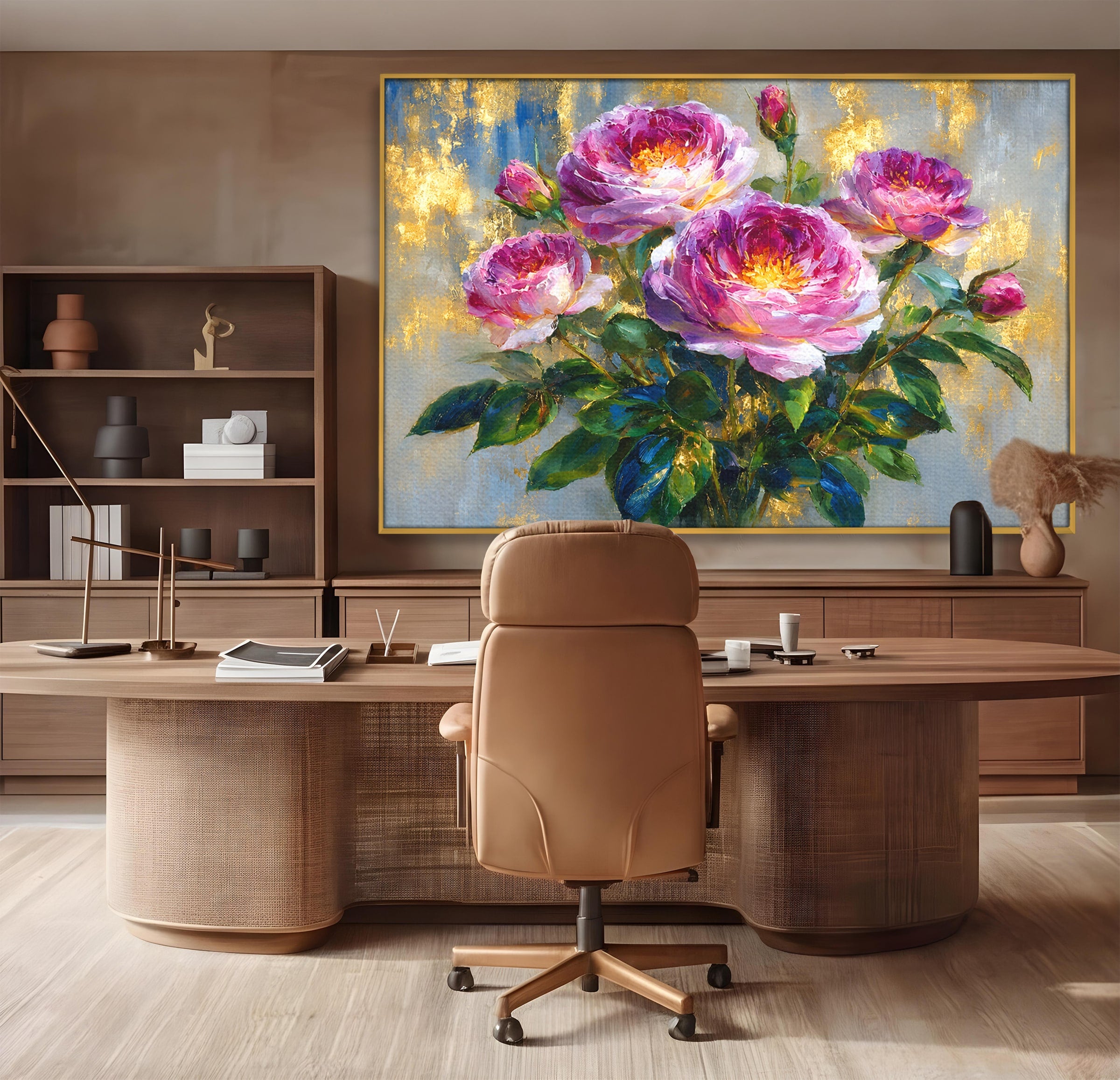 Tablou Canvas Premium LuxCanva® A1779, Buchet De Trandafiri, Trandafiri, Flori, Natura, Elegant, Living, Culori Vibrante