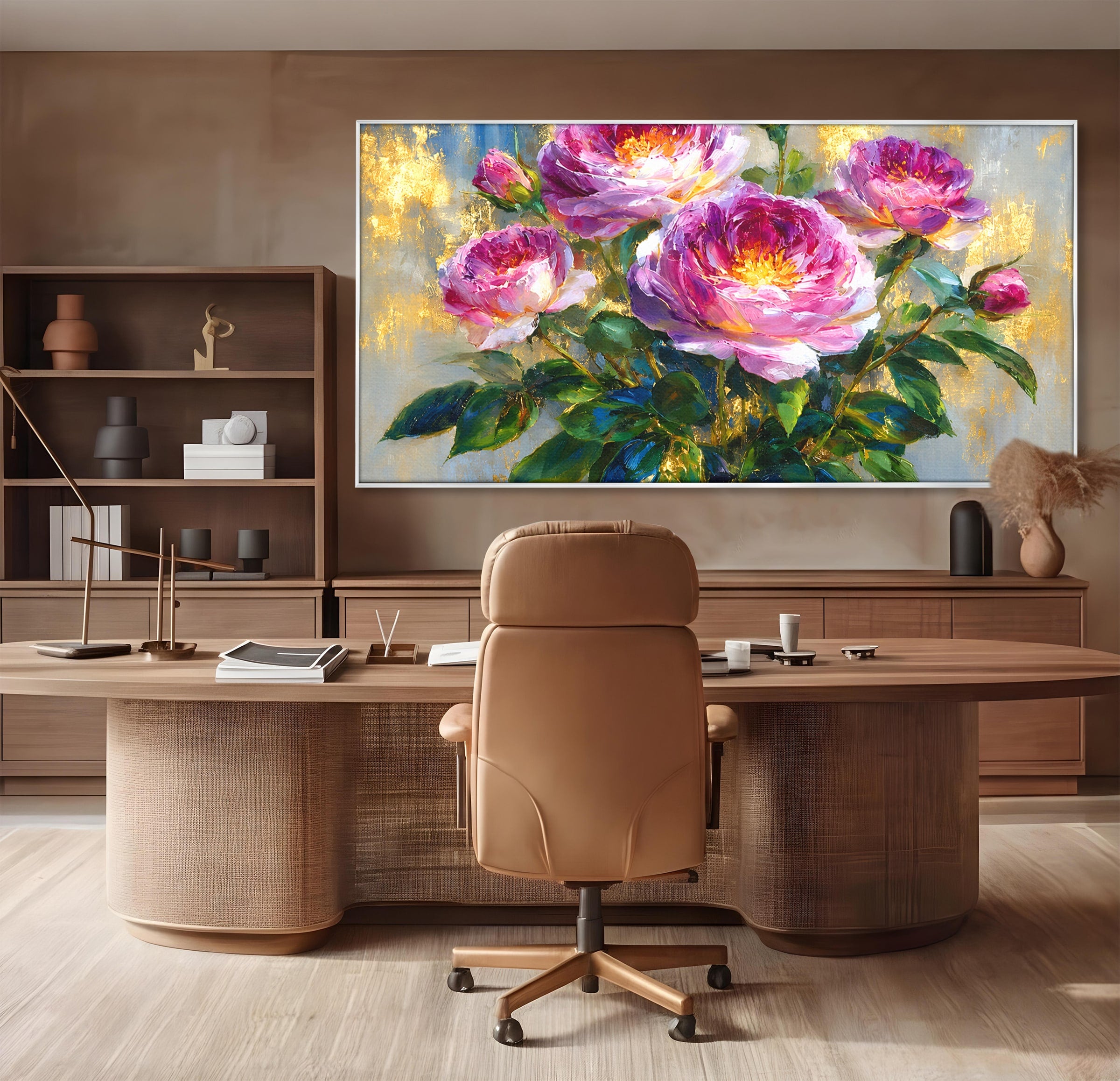 Tablou Canvas Premium LuxCanva® A1779, Buchet De Trandafiri, Trandafiri, Flori, Natura, Elegant, Living, Culori Vibrante