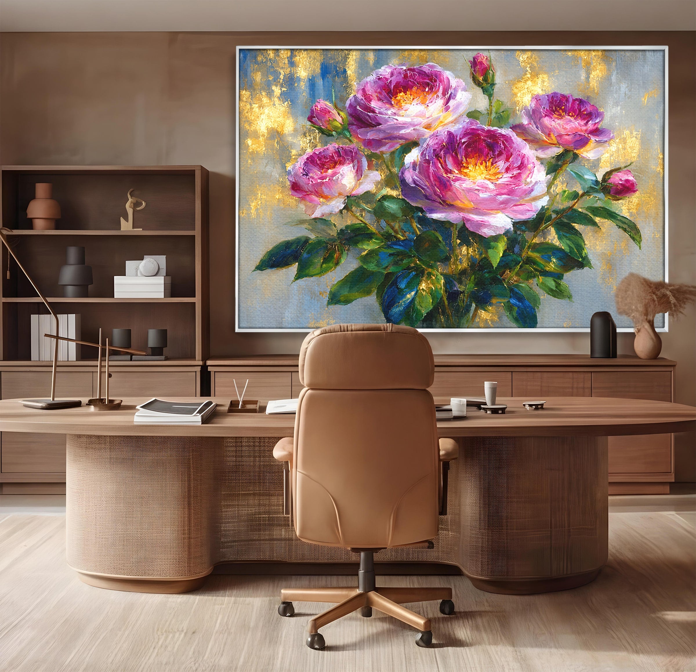 Tablou Canvas Premium LuxCanva® A1779, Buchet De Trandafiri, Trandafiri, Flori, Natura, Elegant, Living, Culori Vibrante