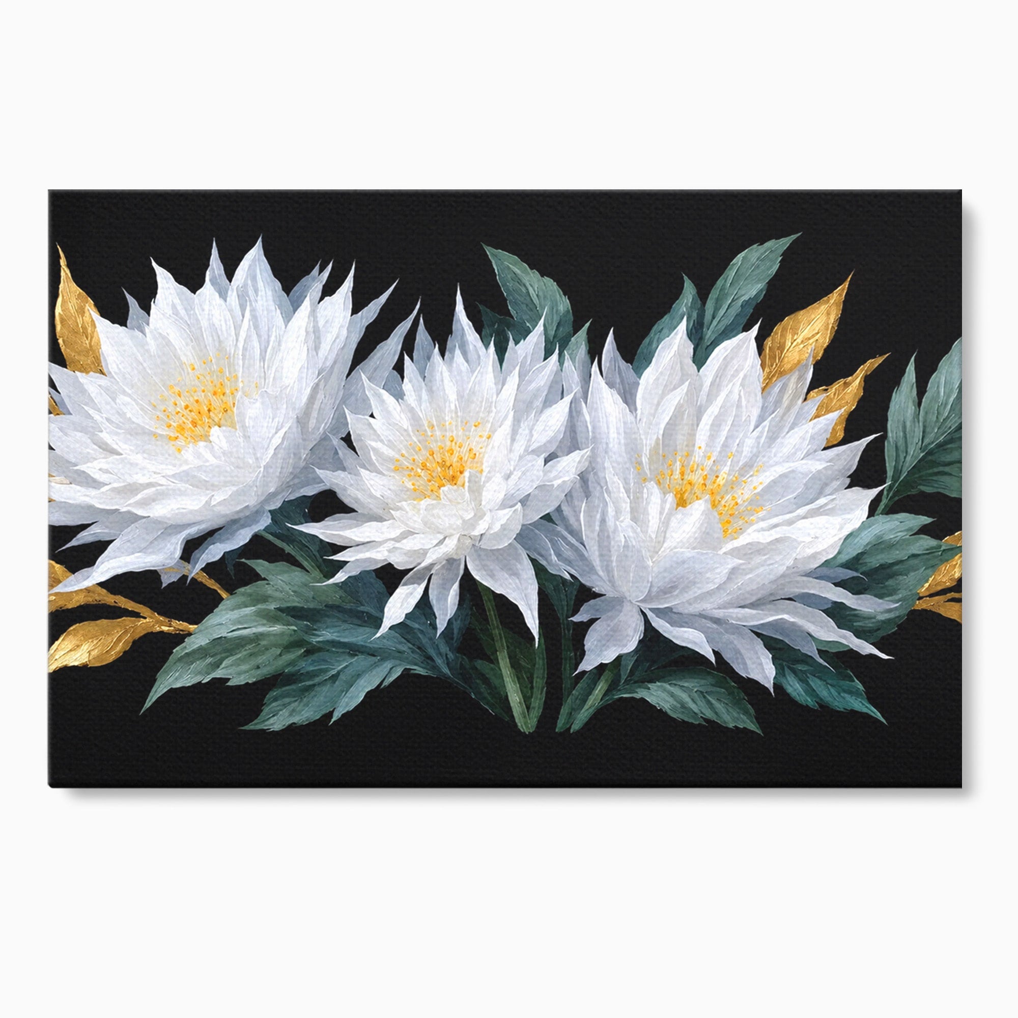 Tablou Canvas Premium LuxCanva® A1781, Flori Albe Elegante, Flori, Eleganta, Natura, Living, Dormitor, Culori Vibrante