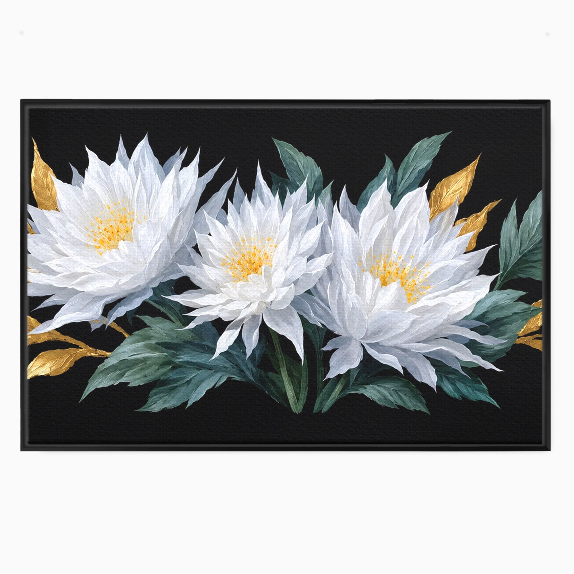 Tablou Canvas Premium LuxCanva® A1781, Flori Albe Elegante, Flori, Eleganta, Natura, Living, Dormitor, Culori Vibrante