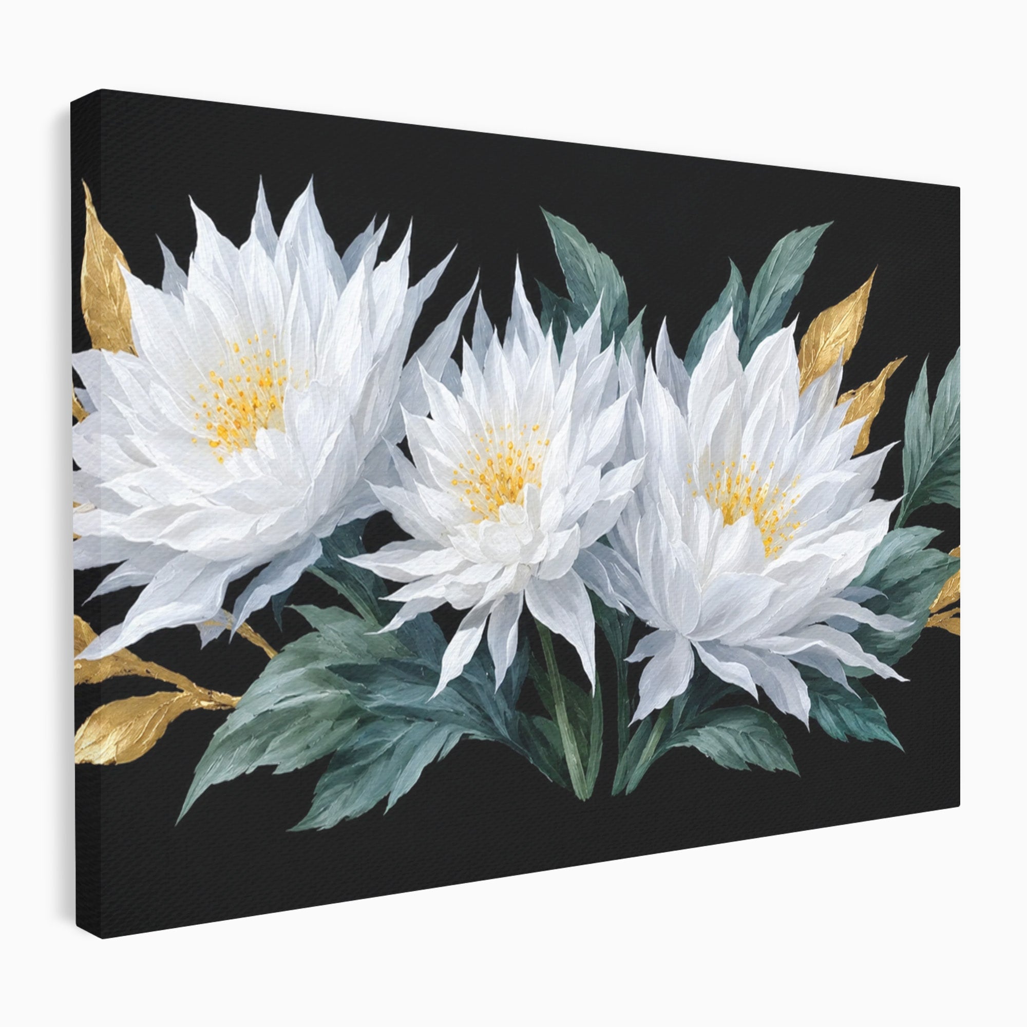 Tablou Canvas Premium LuxCanva® A1781, Flori Albe Elegante, Flori, Eleganta, Natura, Living, Dormitor, Culori Vibrante