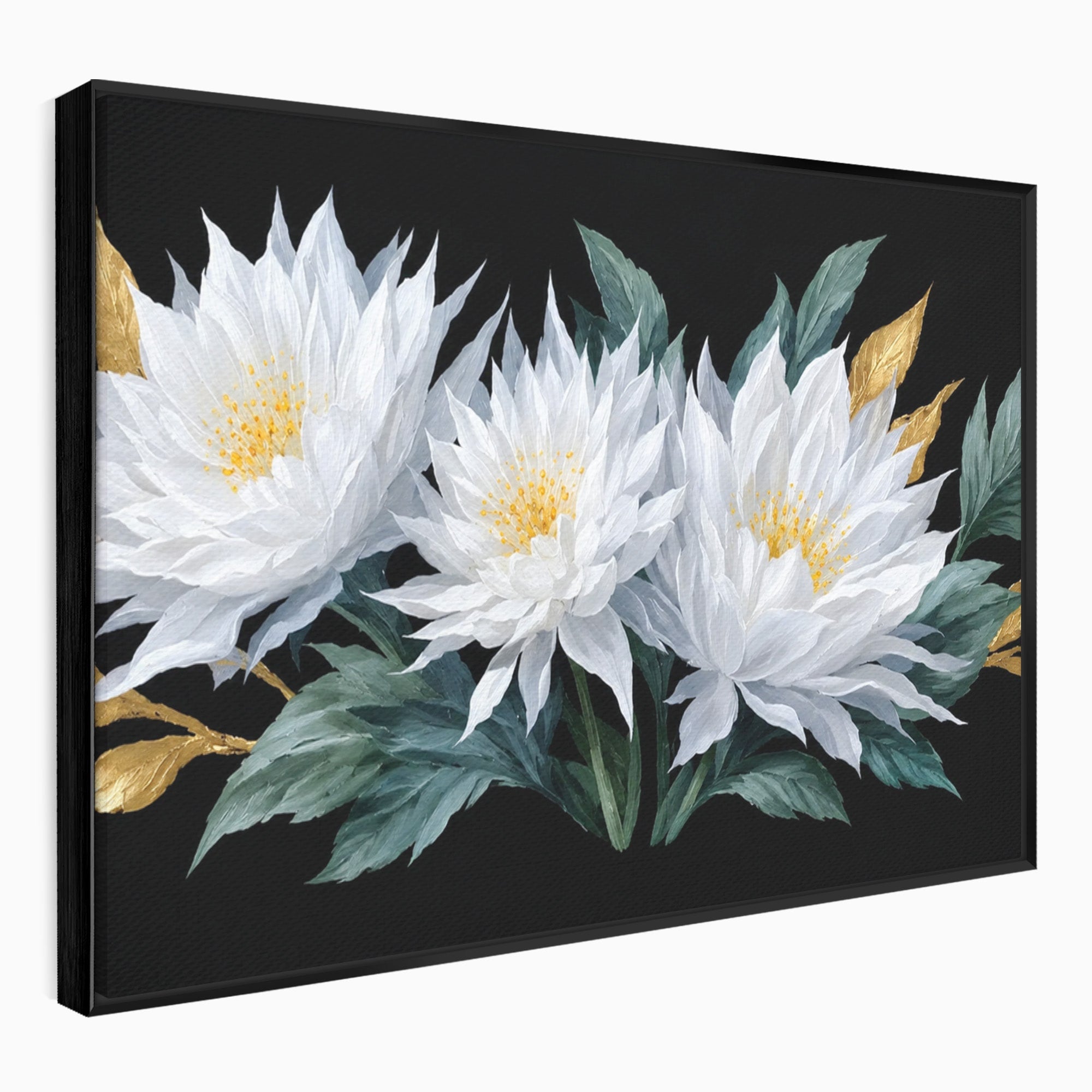 Tablou Canvas Premium LuxCanva® A1781, Flori Albe Elegante, Flori, Eleganta, Natura, Living, Dormitor, Culori Vibrante