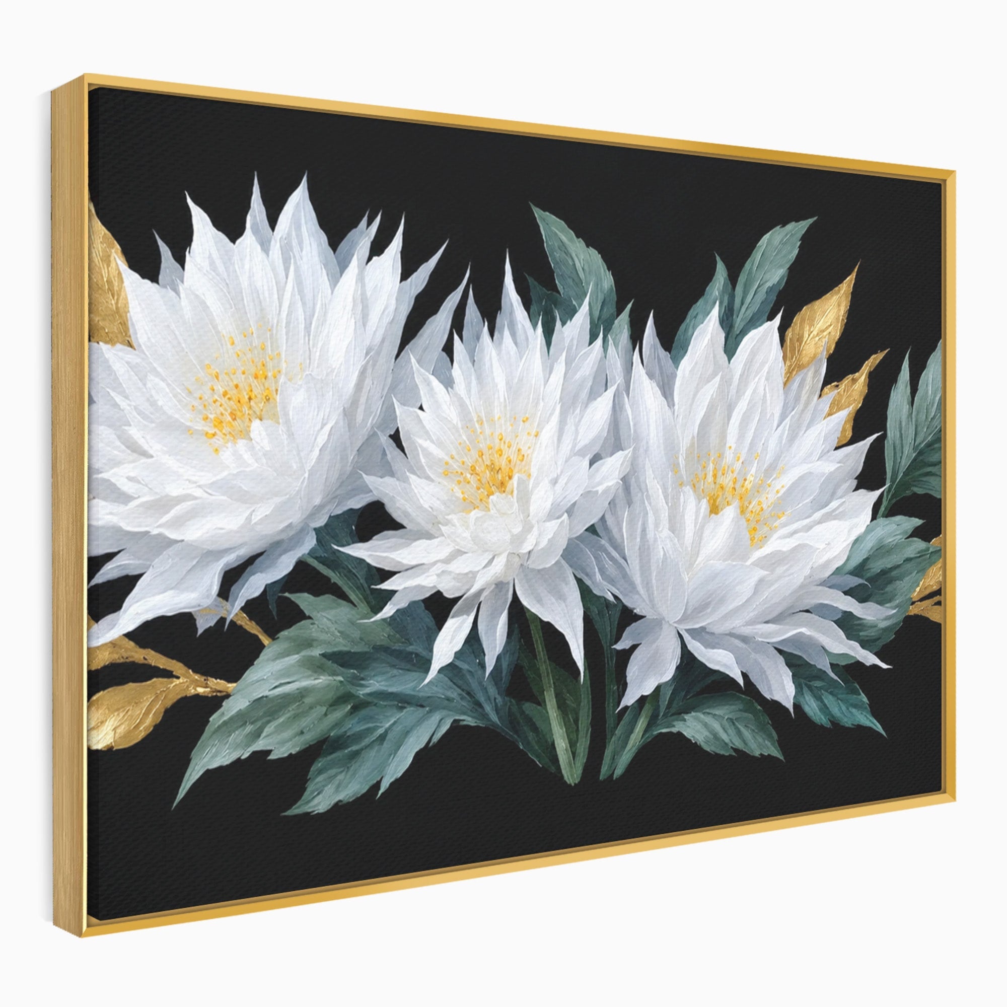 Tablou Canvas Premium LuxCanva® A1781, Flori Albe Elegante, Flori, Eleganta, Natura, Living, Dormitor, Culori Vibrante