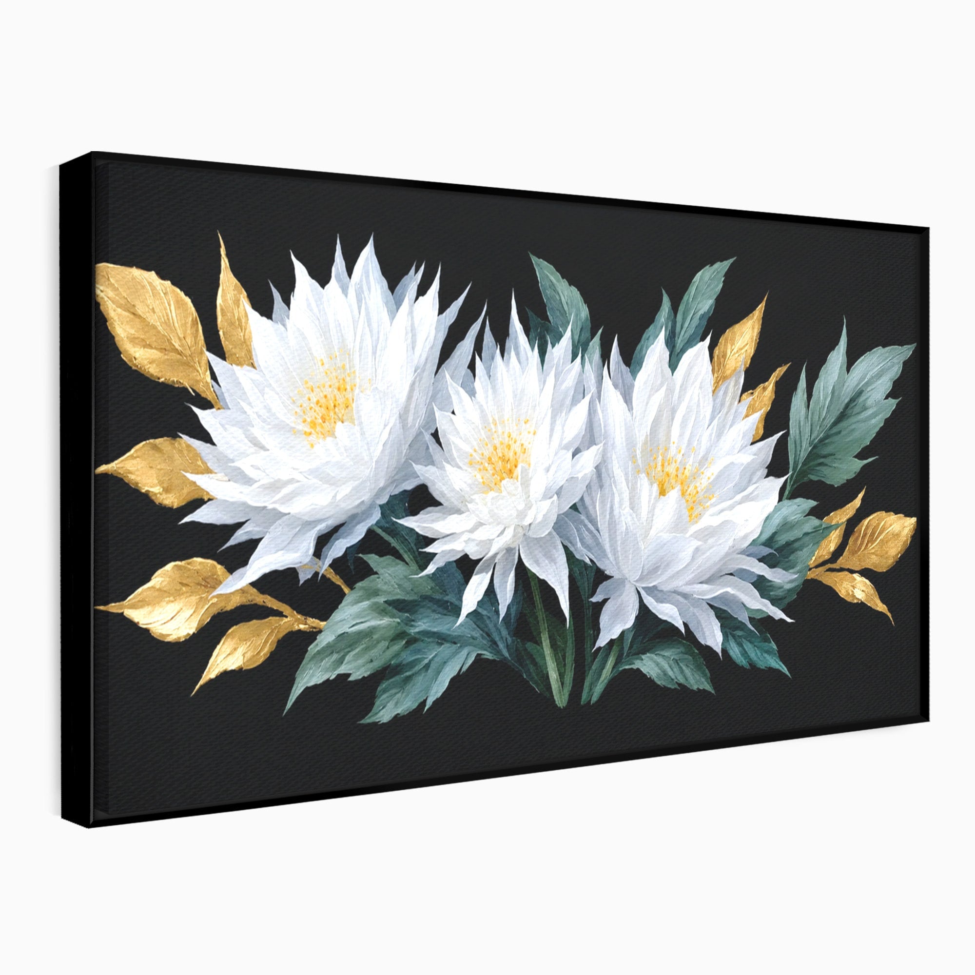 Tablou Canvas Premium LuxCanva® A1781, Flori Albe Elegante, Flori, Eleganta, Natura, Living, Dormitor, Culori Vibrante