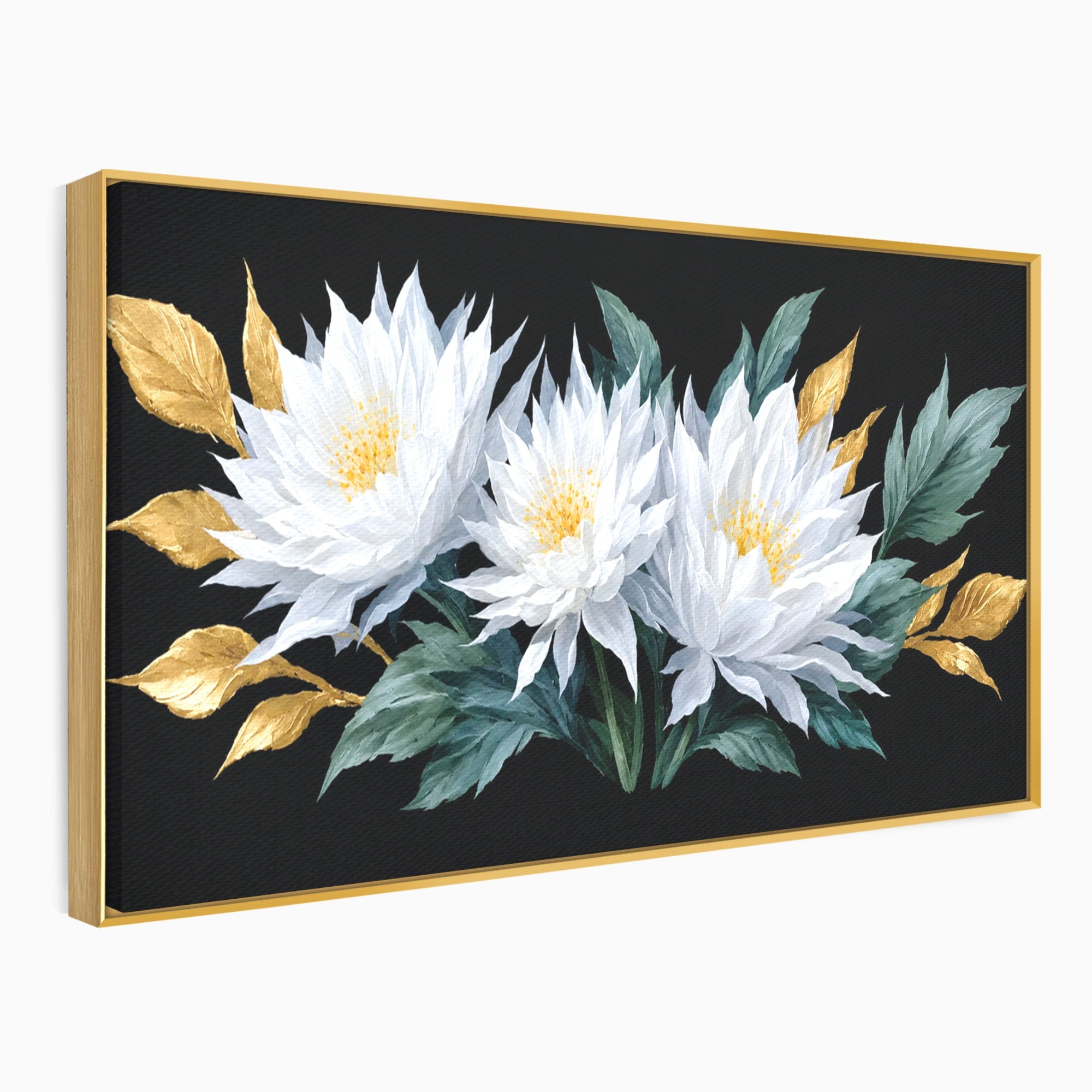 Tablou Canvas Premium LuxCanva® A1781, Flori Albe Elegante, Flori, Eleganta, Natura, Living, Dormitor, Culori Vibrante