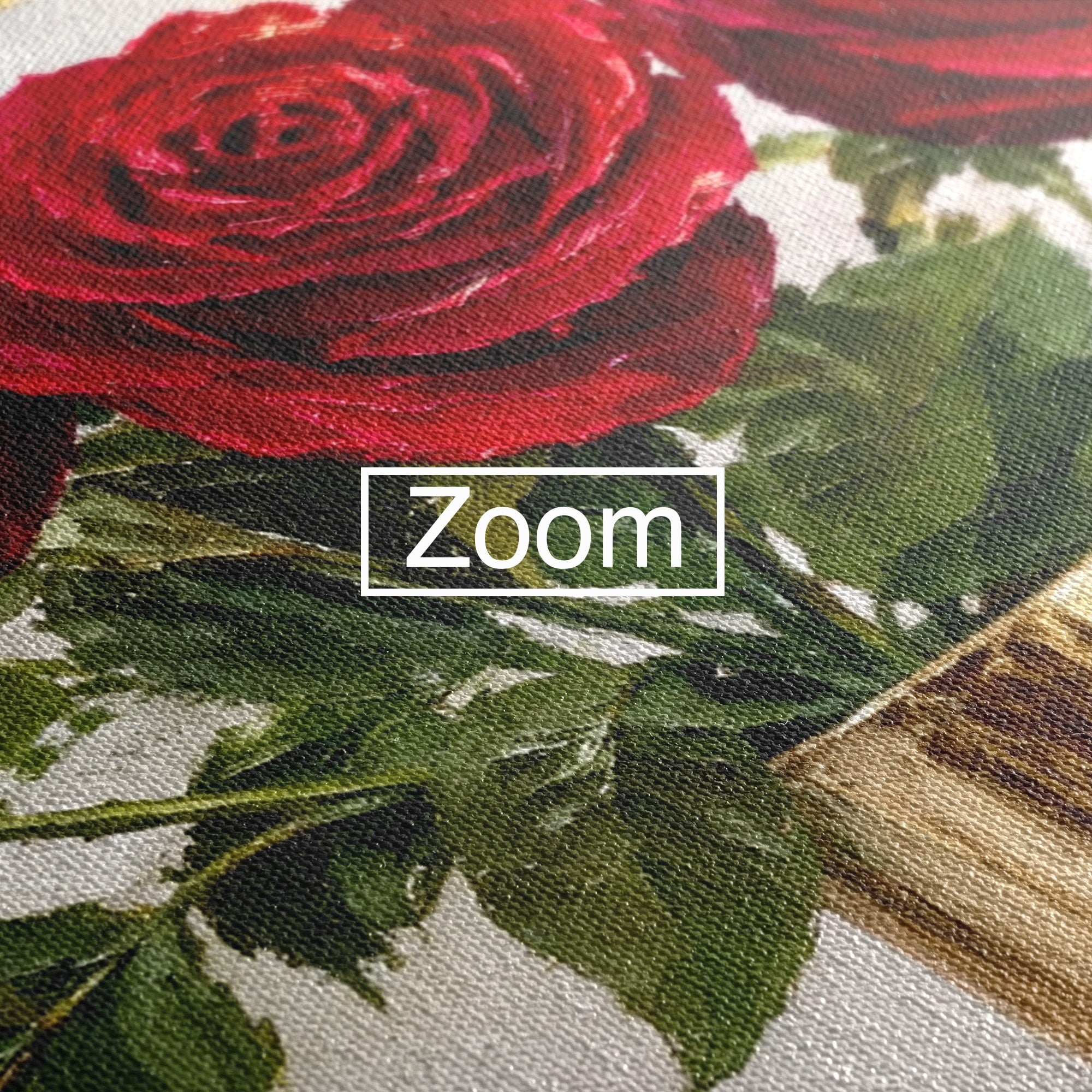 Tablou Canvas Premium LuxCanva® A1782, Trandafiri Rosii, Trandafiri, Flori, Romantic, Living, Dormitor, Culori Vibrante