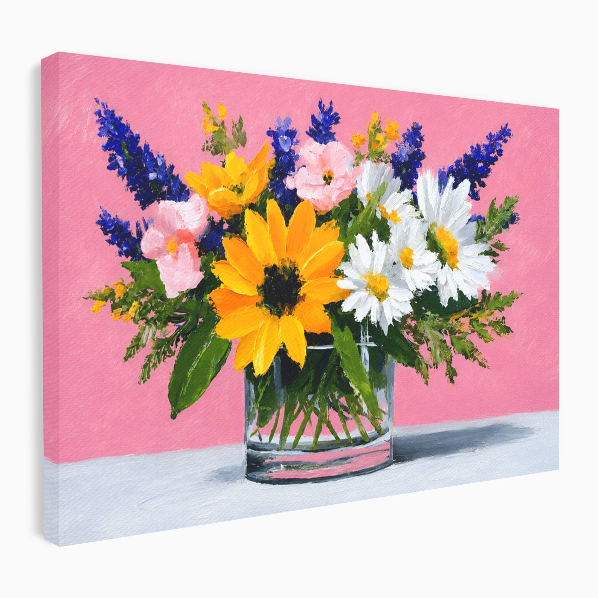 Tablou Canvas Premium LuxCanva® A1783, Buchet De Flori Vibrante, Flori, Buchet, Vara, Natura, Living, Culori Vibrante