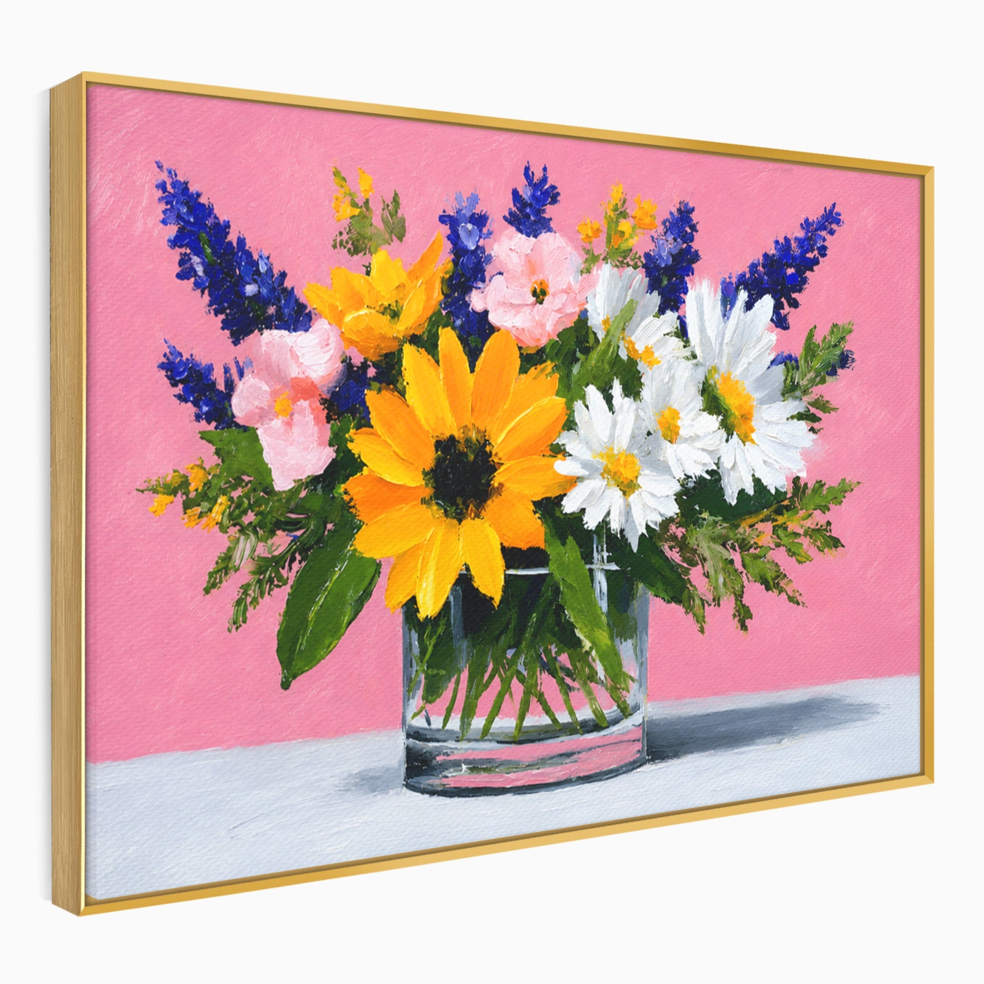 Tablou Canvas Premium LuxCanva® A1783, Buchet De Flori Vibrante, Flori, Buchet, Vara, Natura, Living, Culori Vibrante