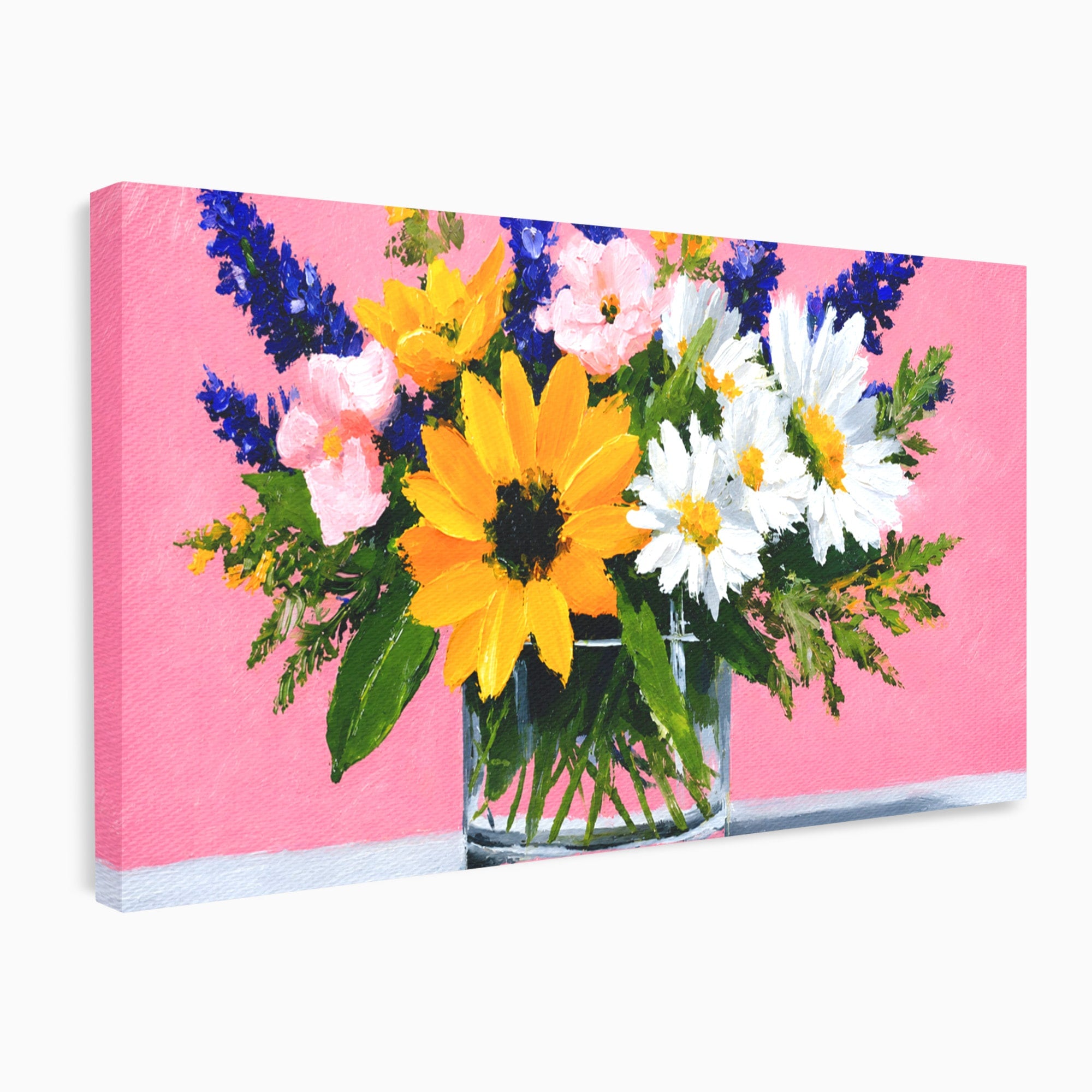 Tablou Canvas Premium LuxCanva® A1783, Buchet De Flori Vibrante, Flori, Buchet, Vara, Natura, Living, Culori Vibrante