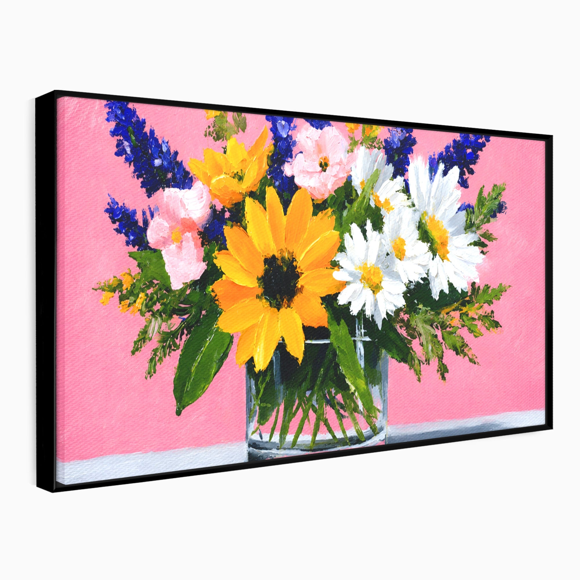 Tablou Canvas Premium LuxCanva® A1783, Buchet De Flori Vibrante, Flori, Buchet, Vara, Natura, Living, Culori Vibrante